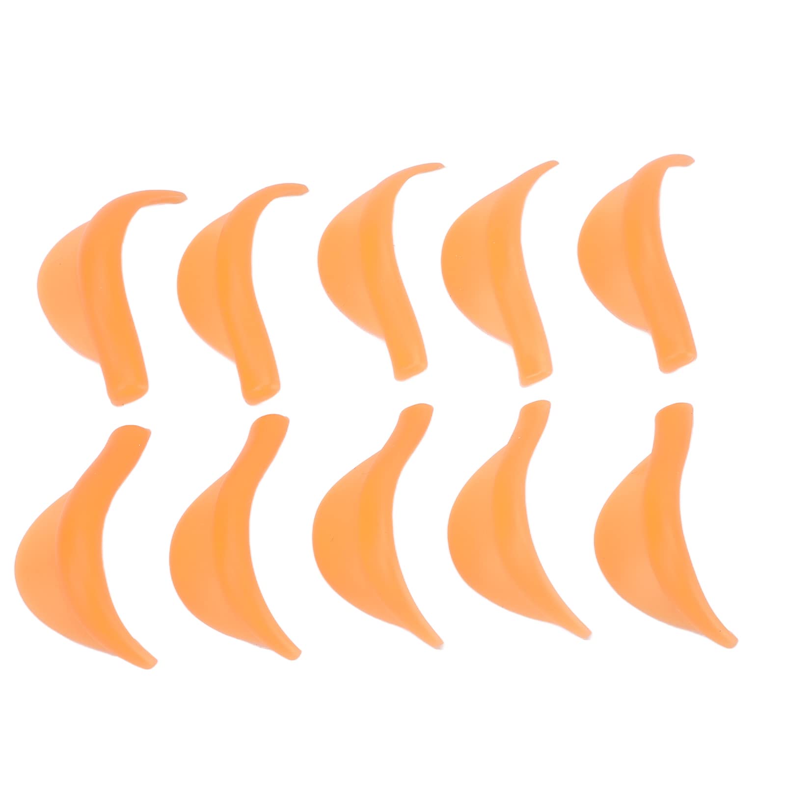 5 Pairs Lash Lift Rods - Silicone Eyelash Perm Curler with 5 Sizes for Perfect Lifting, Portable Styling Tools (Orange) - Ideal for Salon, Home Use & Professional Eyelash Extensions