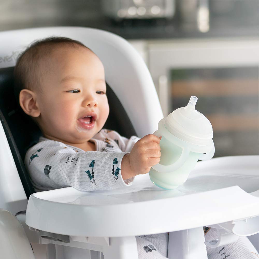 Olababy Bottle Transitional Set (Coral) - BPA-Free Baby Bottles for Breastfeeding & Weaning - Perfect for Newborns, Infants & Toddlers - Ideal for Home, Travel & Daycare Use