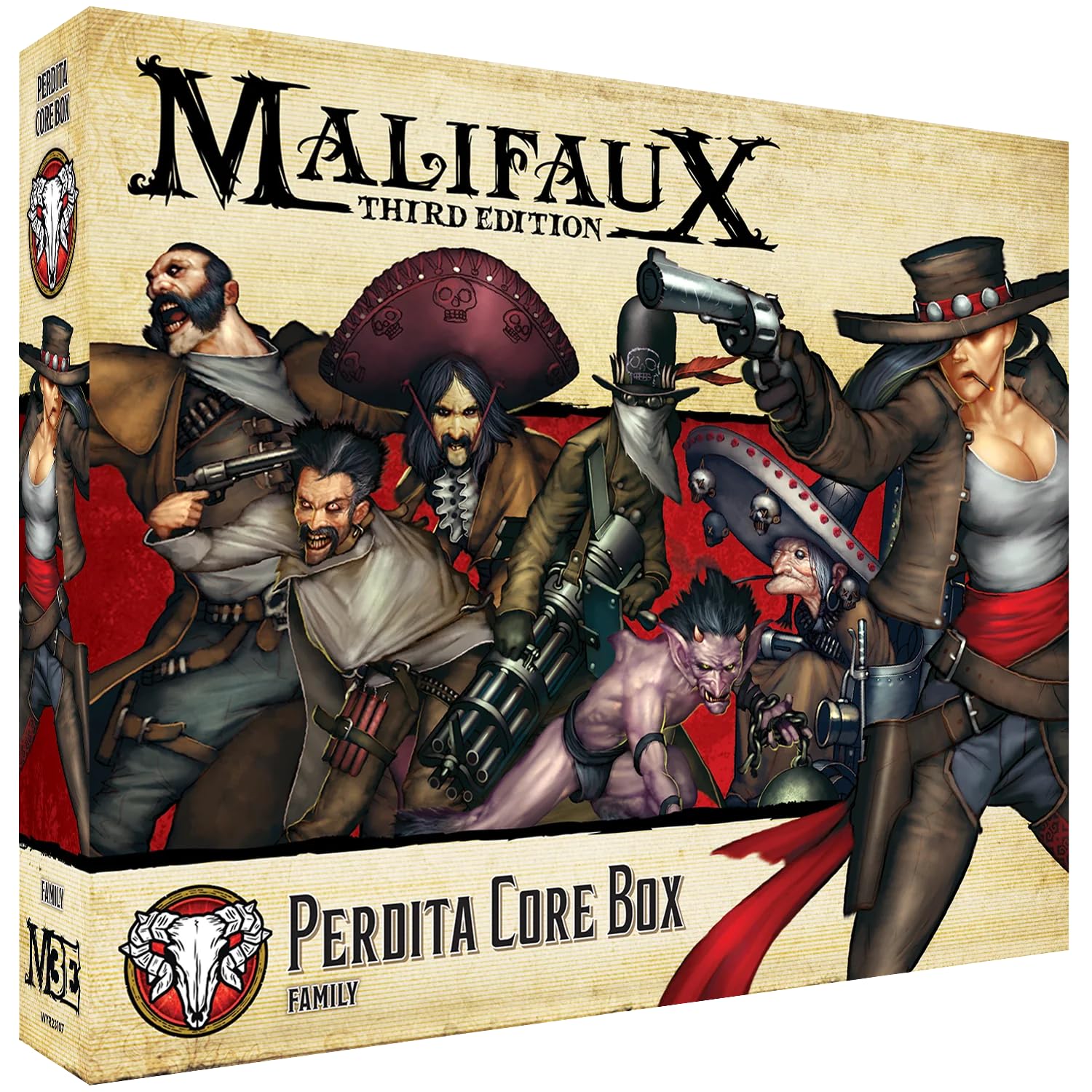 Malifaux Third Edition Perdita Core Box - Miniature Tabletop Game Set for Strategy & Role-Playing Scenarios