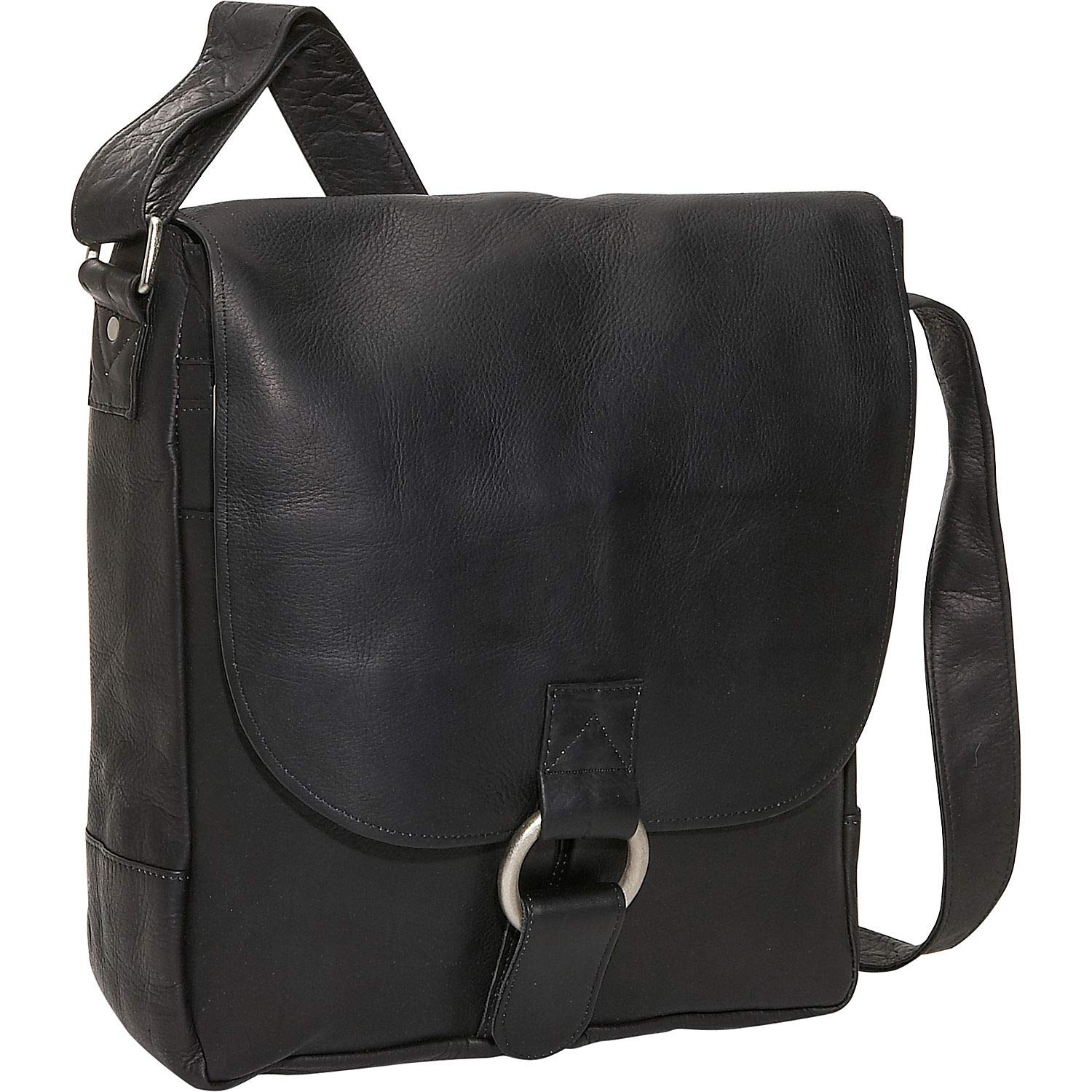 David King & Co. Premium Leather Messenger Bag for Men & Women - Black, One Size - Perfect for Work, Travel & Everyday Use