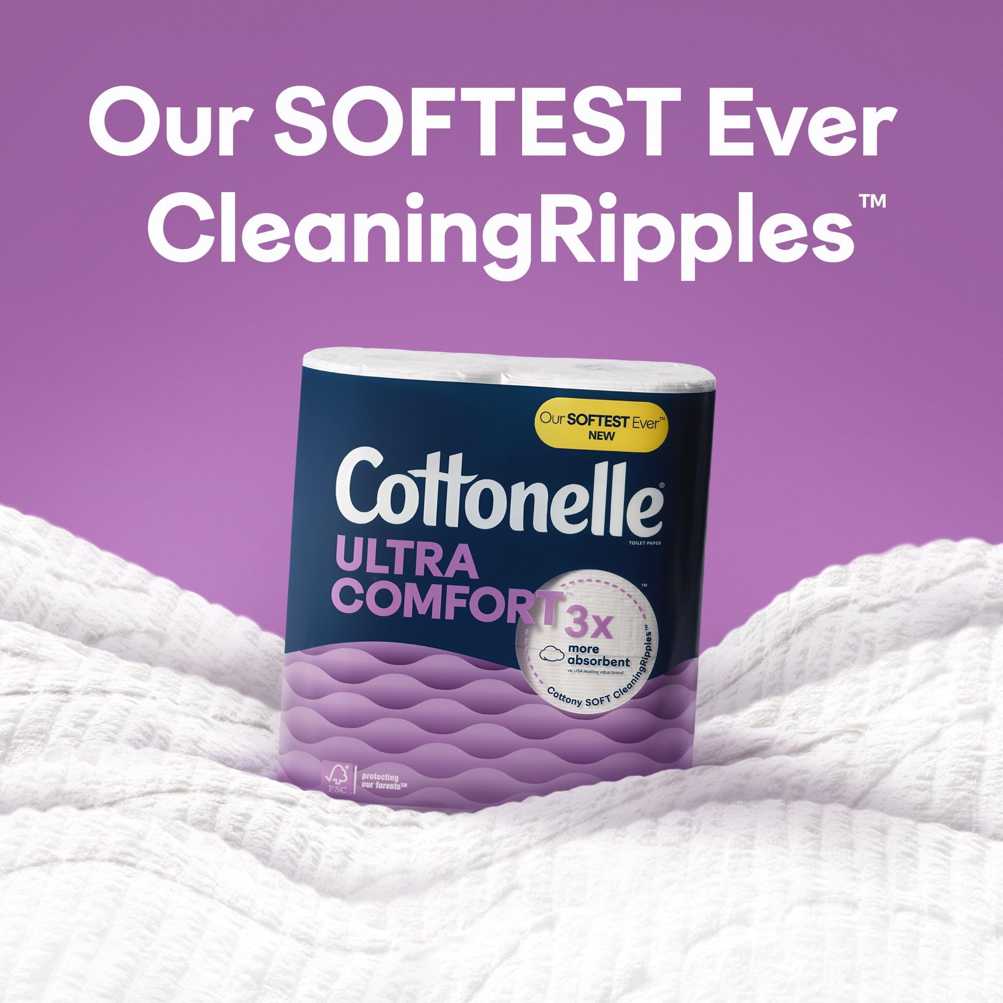 Cottonelle Ultra Comfort Toilet Paper - 9 Mega Rolls (Equivalent to 36 Regular Rolls) | 244 Sheets per Roll | Soft & Strong Bath Tissue for Home & Office Use | Packaging May Vary