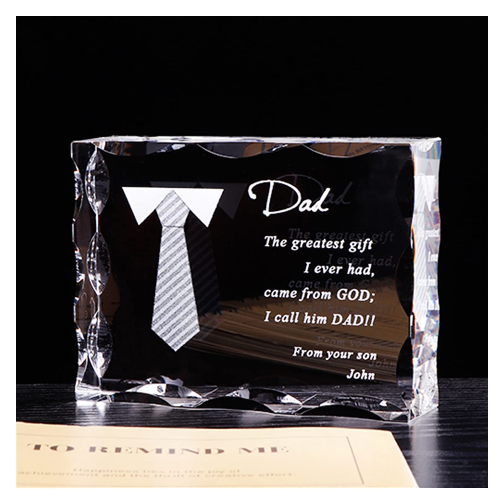 Personalized Engraved Letter Frame - Unique Birthday & Father's Day Gift for Dad, Thoughtful Present for Him - Perfect for Home Office Decor, Anniversary Keepsake & Family Memory Display (Also Available as Gift for Mom)
