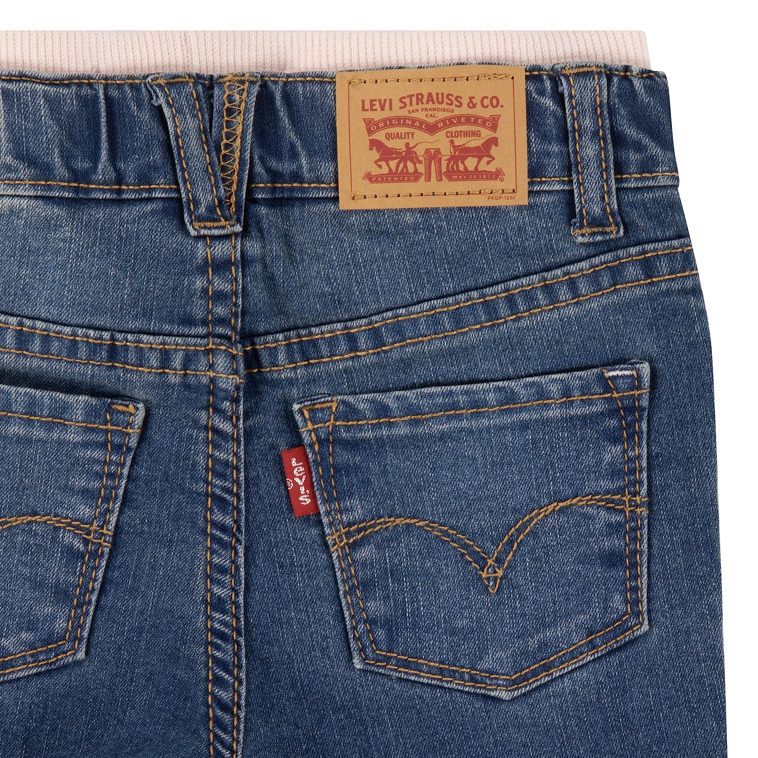 Levi's Baby Girls Skinny Fit Jeans - Stretch Denim Pants for Toddlers & Kids | Perfect for Playdates, School & Everyday Wear