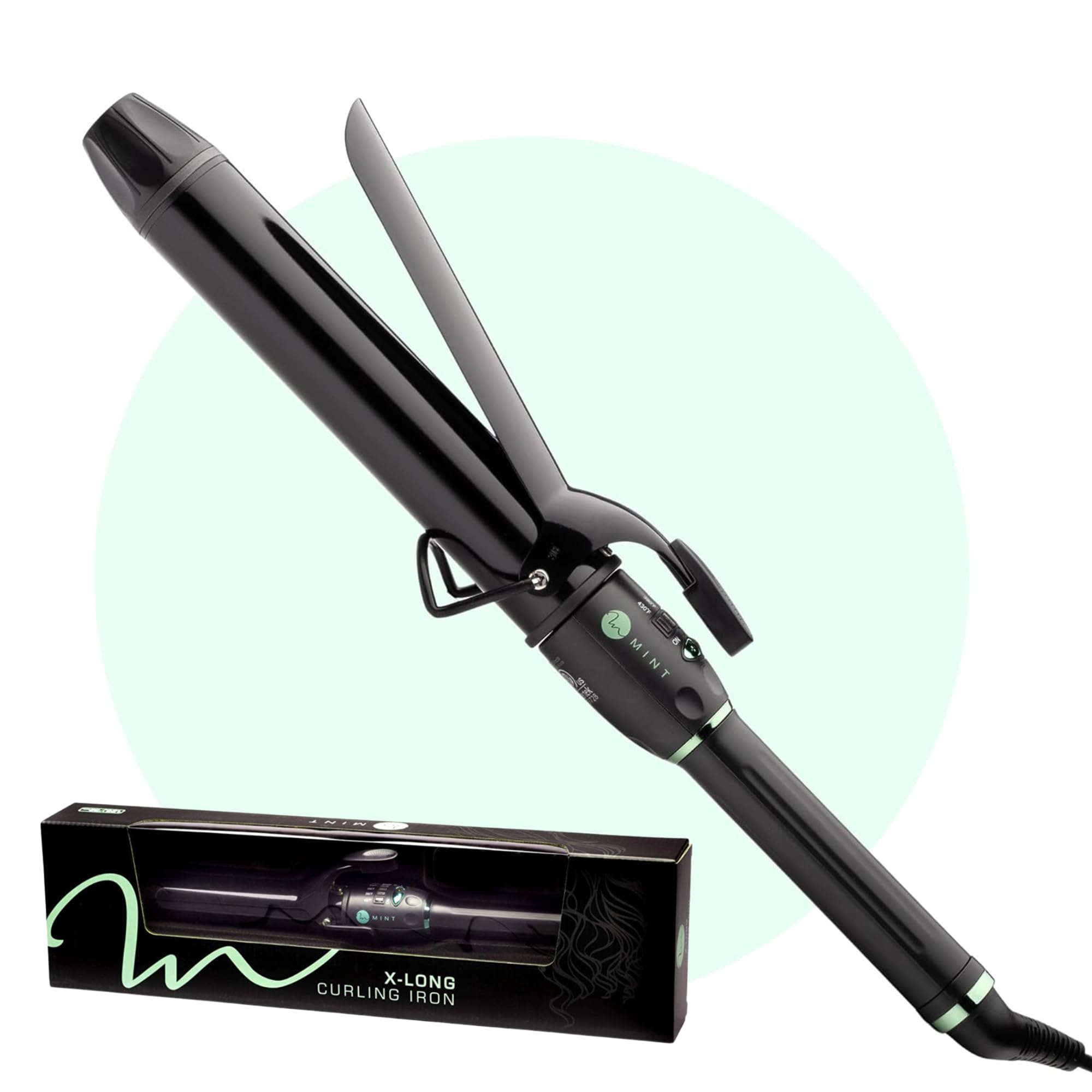 Professional 1.5 Inch Extra Long Hair Curling Iron - Ceramic Barrel with Dual Heating System for Beach Waves & Loose Curls | Travel-Friendly Dual Voltage Styling Tool for Salon-Quality Results at Home | Perfect for Weddings, Parties & Everyday Styling