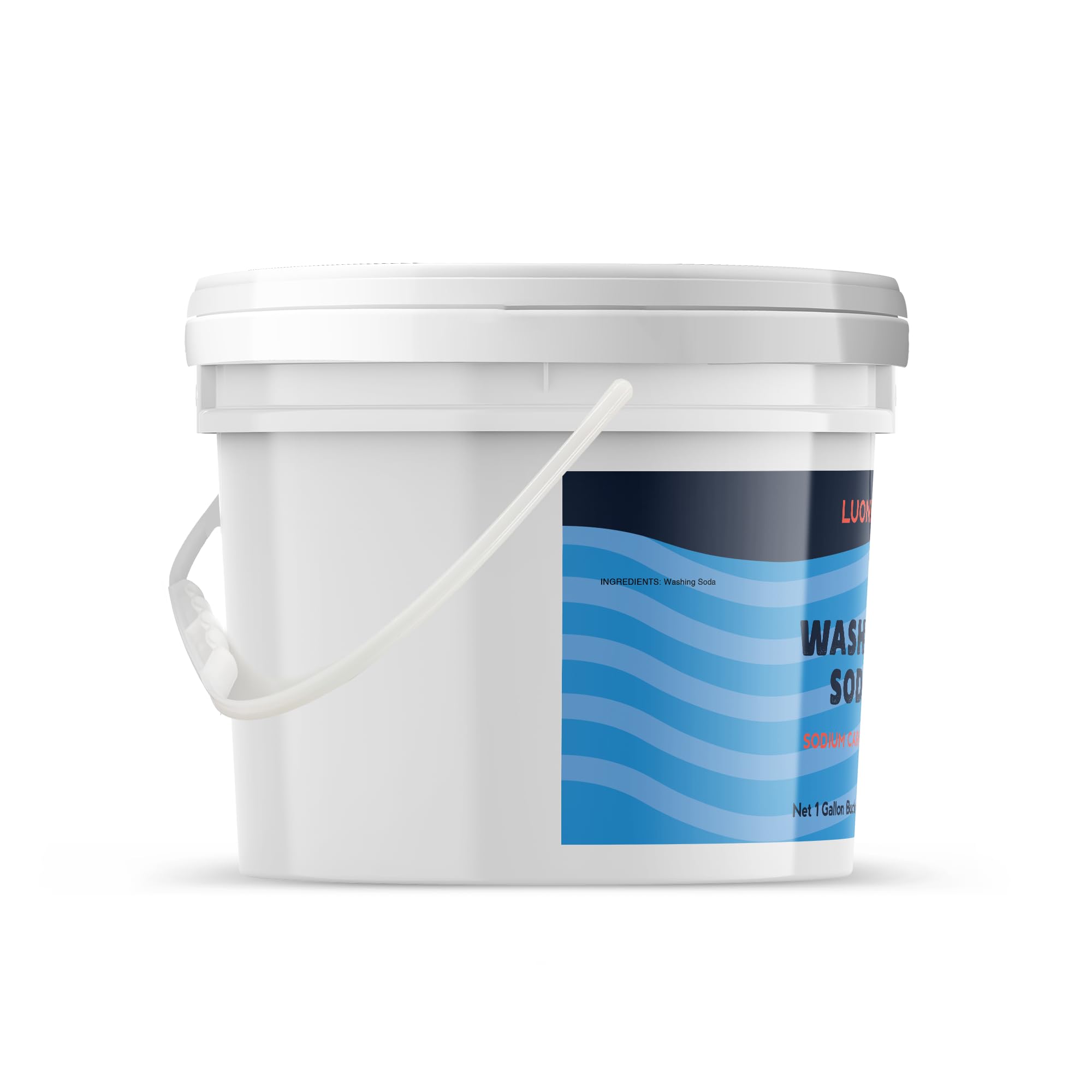 Washing Soda 1 Gallon Bucket | Pure Sodium Carbonate (Soda Ash) | Laundry Booster & Household Cleaner | Stain Remover for Clothes, Dishwasher Detergent & Pool pH Balancer