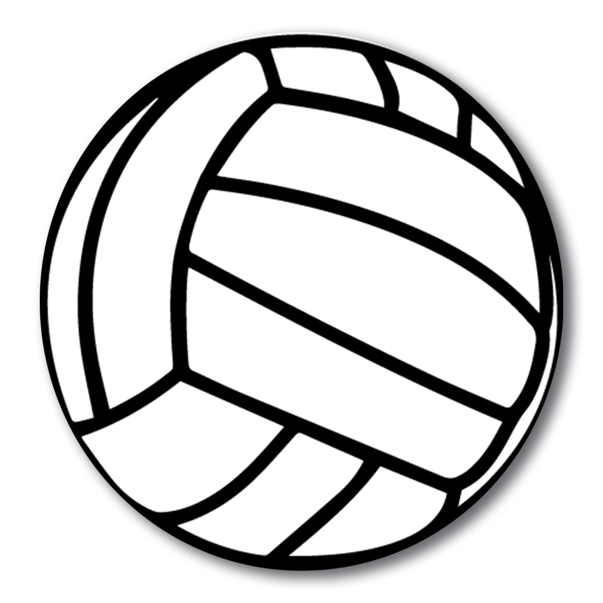 Volleyball Magnet Decal - 5 Inch Round White & Black Car Magnet for Vehicles, SUVs, Trucks - Volleyball Mom Gift - Perfect for Fridge, Locker & Metal Surfaces - Show Your Team Spirit at Games & Practice