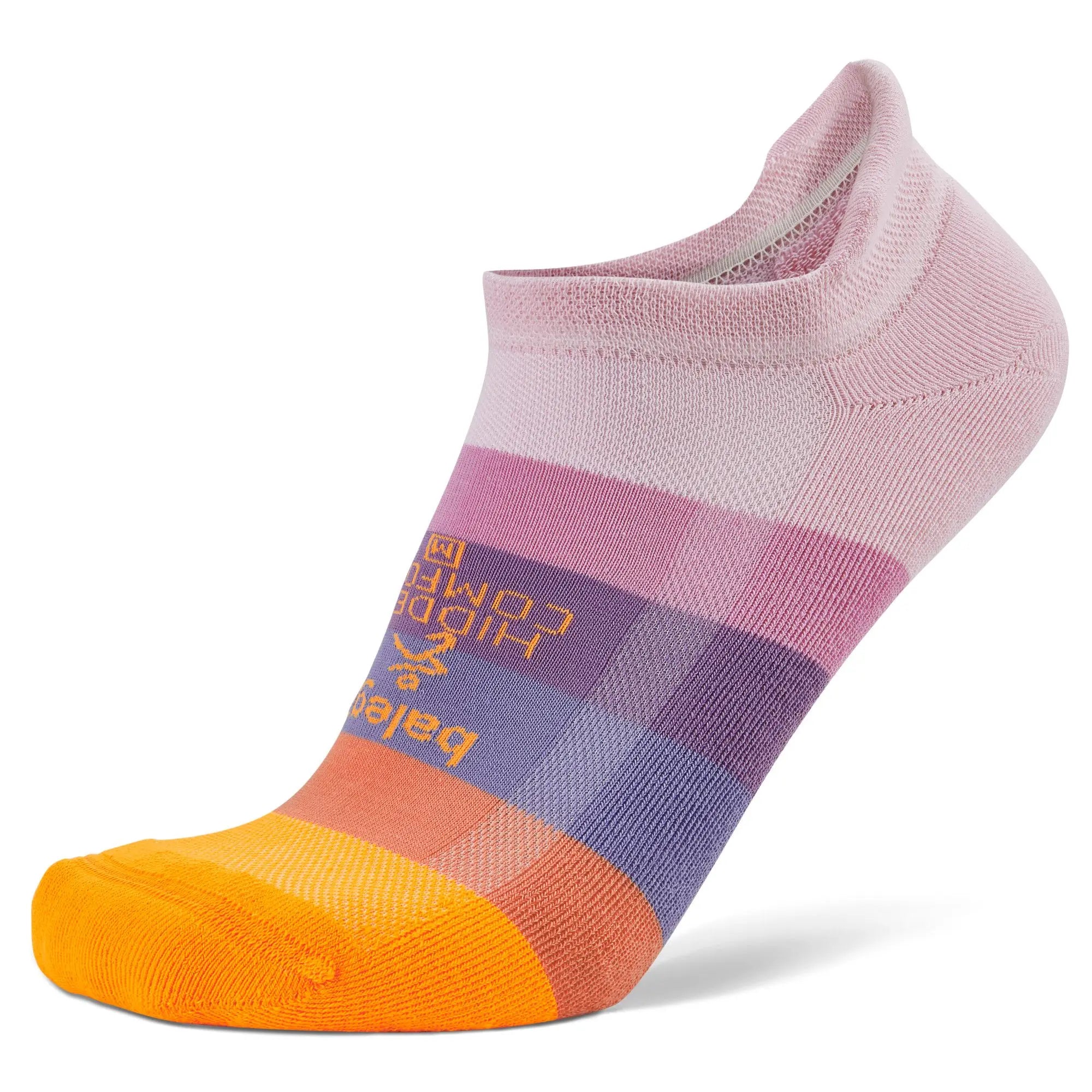Hidden Comfort Running Socks for Men & Women - Breathable Cushioned Athletic Socks (Pink/Orange) - Perfect for Jogging, Gym Workouts & Everyday Wear
