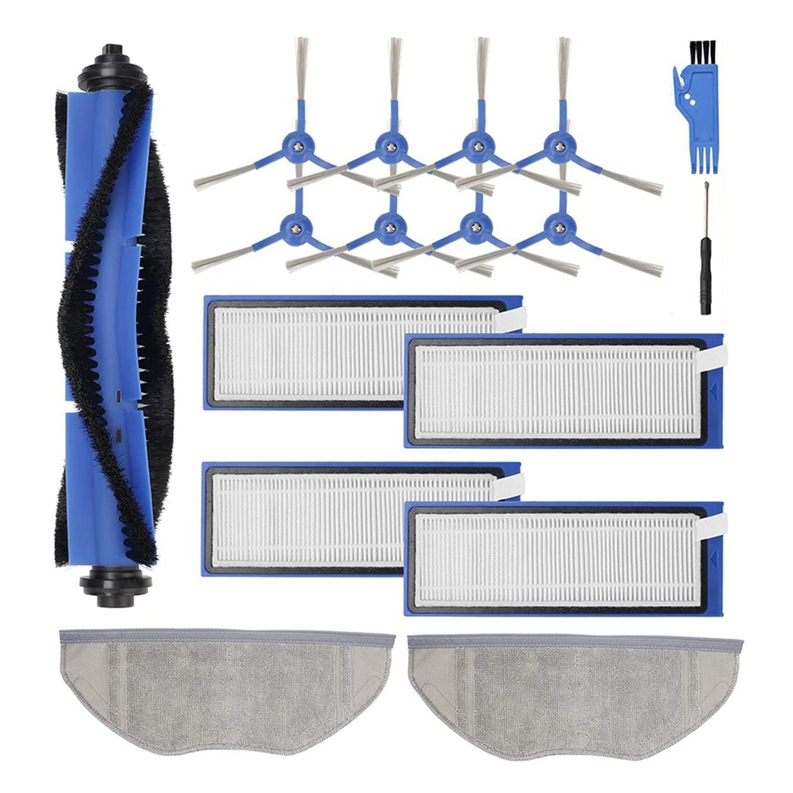 BOSSQI Vacuum Cleaner Replacement Parts Kit - Compatible with Eufy RoboVac L70 Hybrid Robot Vacuum (Blue Gray) | Essential Accessories for Home Cleaning & Maintenance