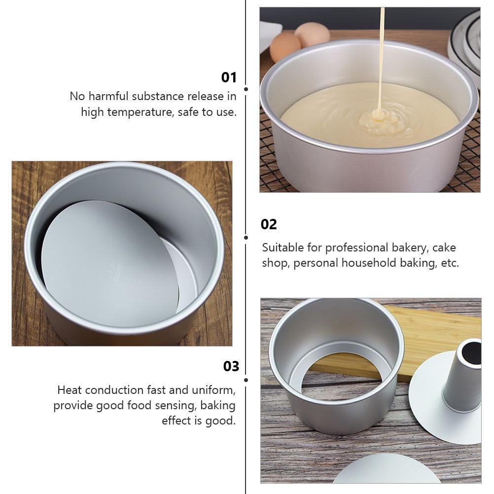 Happyyami 2-Pack 6-Inch Non-Stick Springform Cake Pans with Removable Bottom - Perfect for Baking Chiffon, Cheesecake, and Layer Cakes in Oven (Ideal for Home Bakers & Birthday Parties)