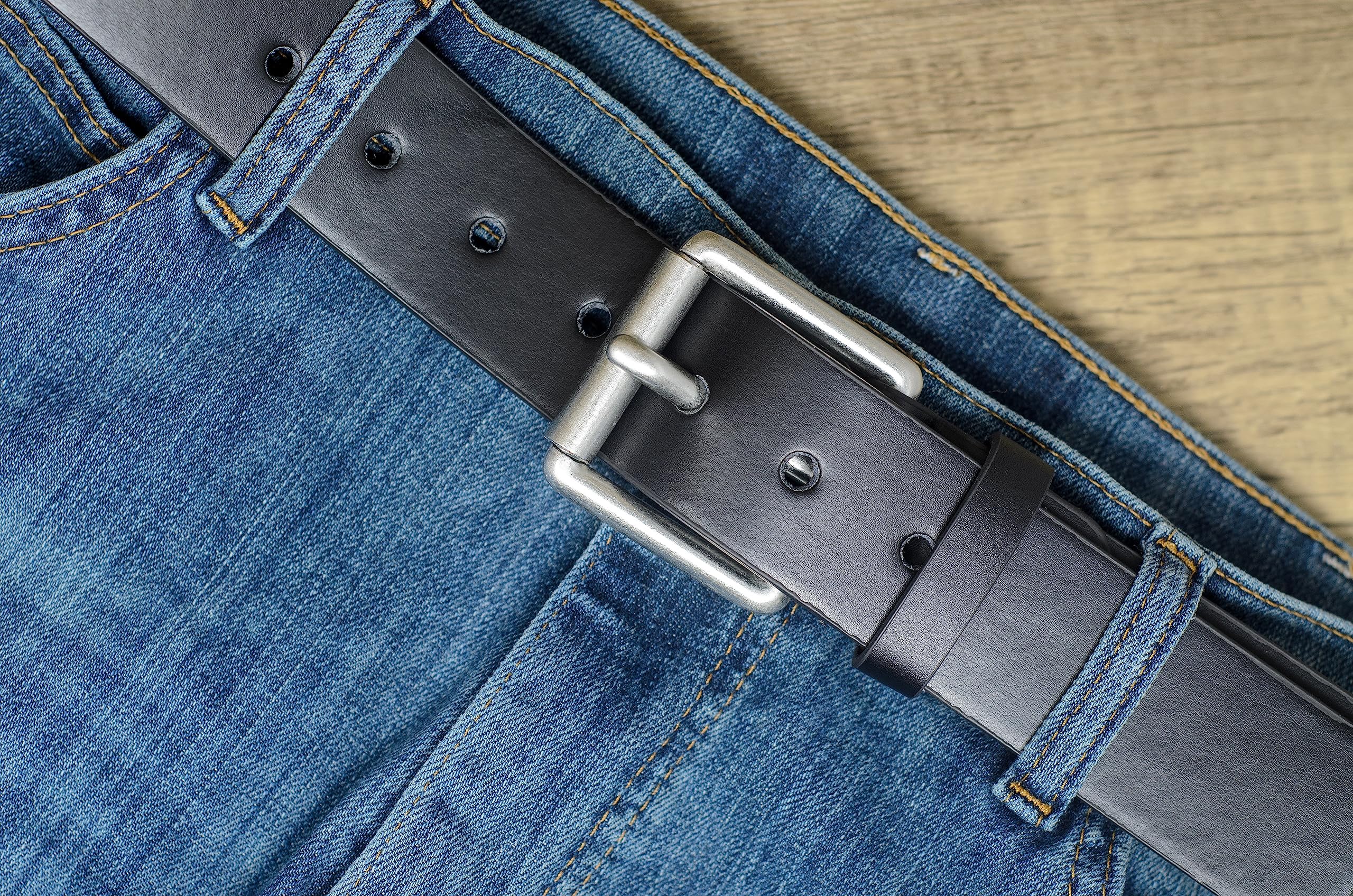 Ossi Men's 38mm Smart Casual Jeans Belt - Adjustable Leather Strap for Business & Everyday Wear | Perfect for Office, Dates & Travel