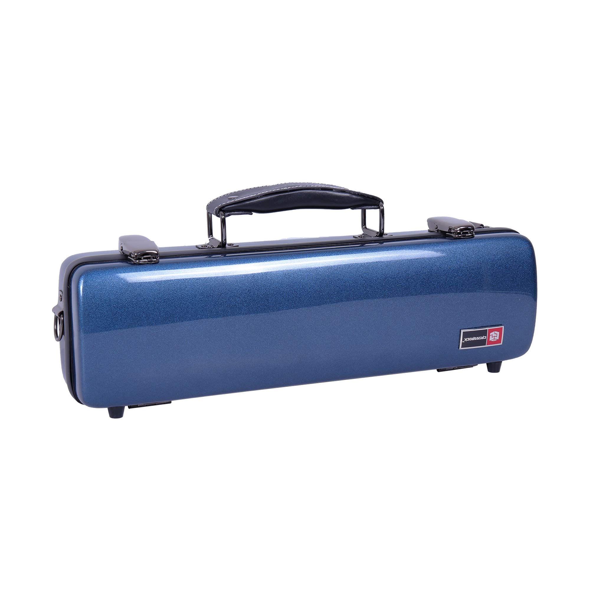 Premium Crossrock CRF1000FLBL Fiberglass Flute Case - Durable Hardshell Protection with Adjustable Backpack Straps in Blue | Perfect for Music Students, Professional Performers & Traveling Musicians