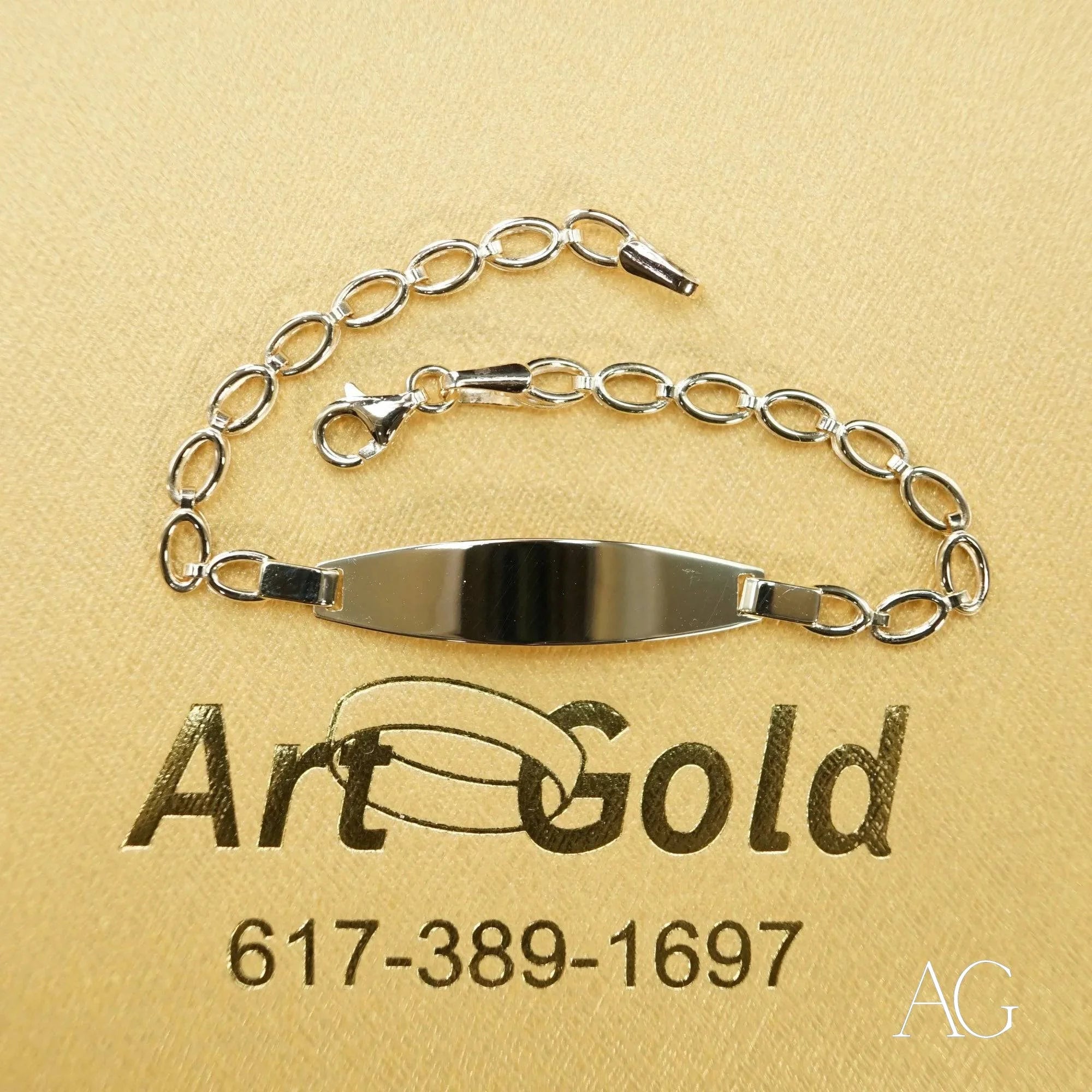 18k Gold ID Bracelet for Kids - Personalized Name Jewelry, Timeless Elegance & Durable 14K/18K Gold Plated Gift for Girls & Boys | Birthday, Christening, First Communion, Special Occasion Jewelry