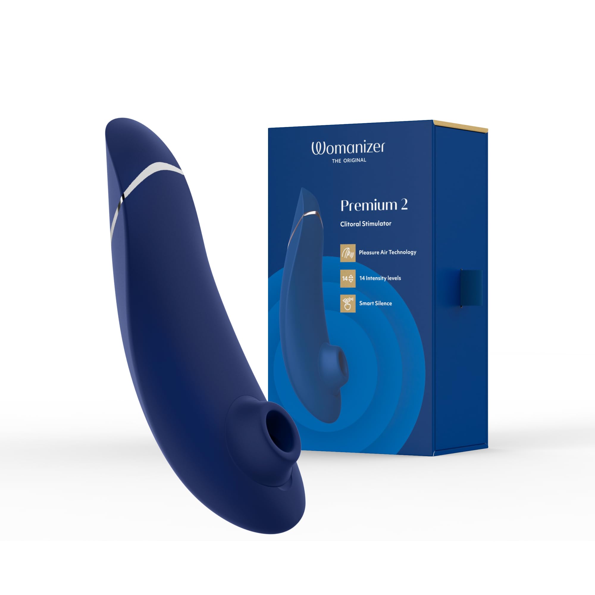 Premium Womanizer 2 Clitoral Stimulator for Women - 14 Suction Speeds, Waterproof Clit Sucker Vibrator | Adult Sex Toy for Solo Play & Couples | Blue Pleasure Massager for Enhanced Intimacy & Self-Care