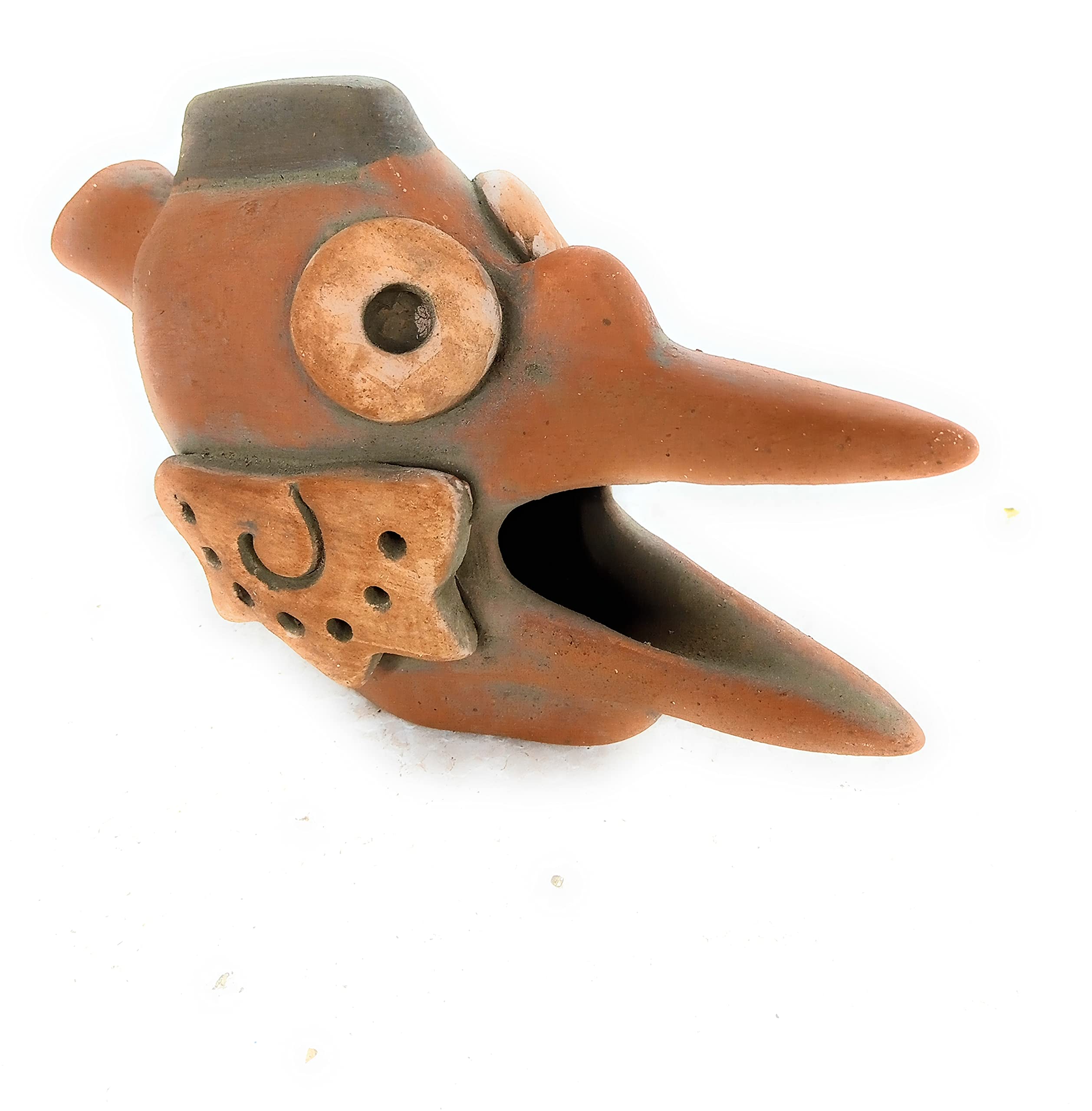 Whistle Ehecatl of Death Brutal Scream - Mictlantecuhtli God of the Dead Halloween Decoration - Authentic Mexican Pre-Hispanic Aztec Handicraft - Perfect for Dia de los Muertos Altars, Cultural Displays & Horror Theme Parties