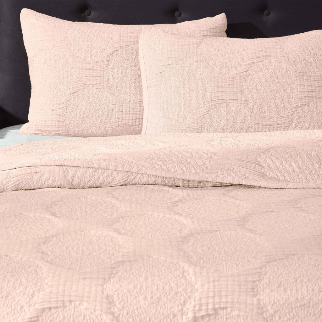 Tanta Cotton Medium Weight Crinkle Woven Coverlet - Soft & Breathable Bedspread for All Seasons | Perfect for Bedroom Decor, Guest Rooms & Cozy Home Styling