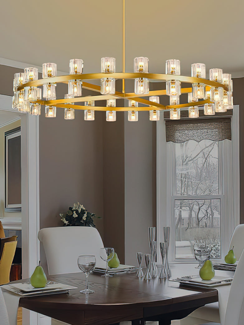 Akolia Crystal Chandelier - Elegant Lighting Fixture for Dining Room, Bedroom & Living Room | Modern Home Decor | Perfect for Weddings & Special Events
