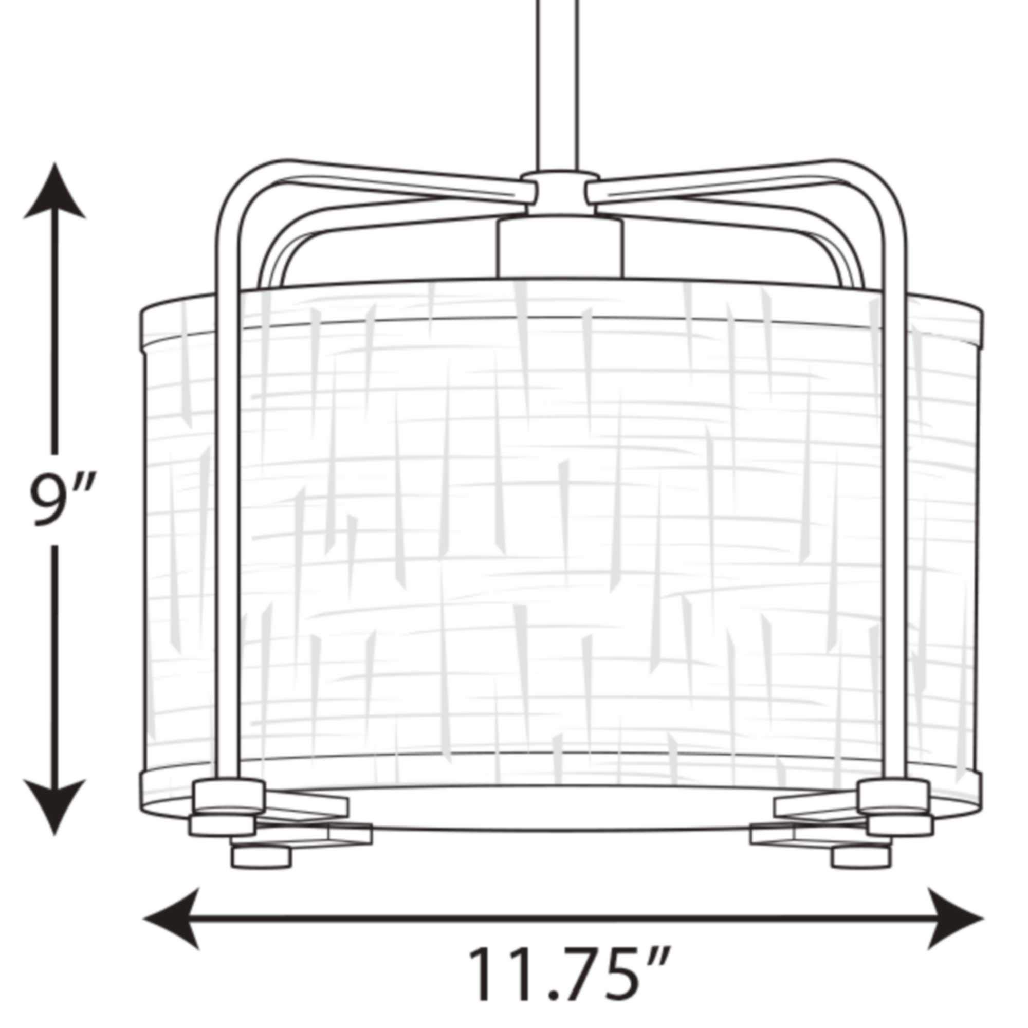 Marche Collection 4-Light Polished Nickel Grey Mylar Shade Luxe Pendant Light - Modern Dining Room Chandelier for Kitchen Island, Bedroom & Living Room Lighting