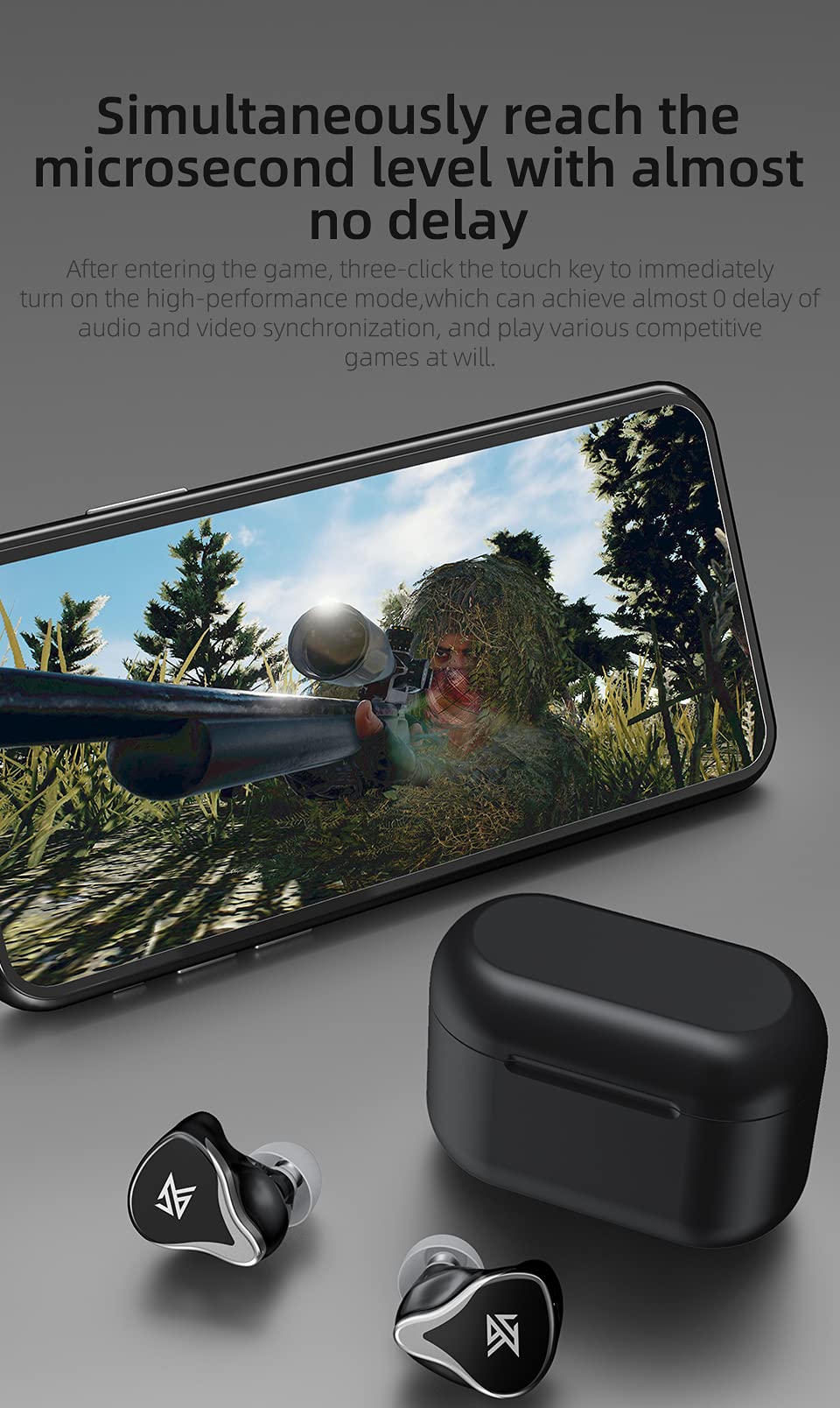 KZ Z3 True Wireless Earbuds Bluetooth 5.0 with Hybrid Driver & Noise Cancellation - Sweatproof Sports Earphones for Running, Gym Workouts & Office Use