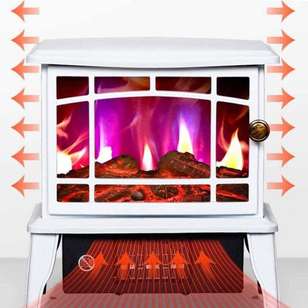 1500W Electric Stove Heater with 3D Realistic Flame - Fast Heating Indoor Fireplace Heater for Home, Office & Bedroom - Black Energy Efficient Space Warmer
