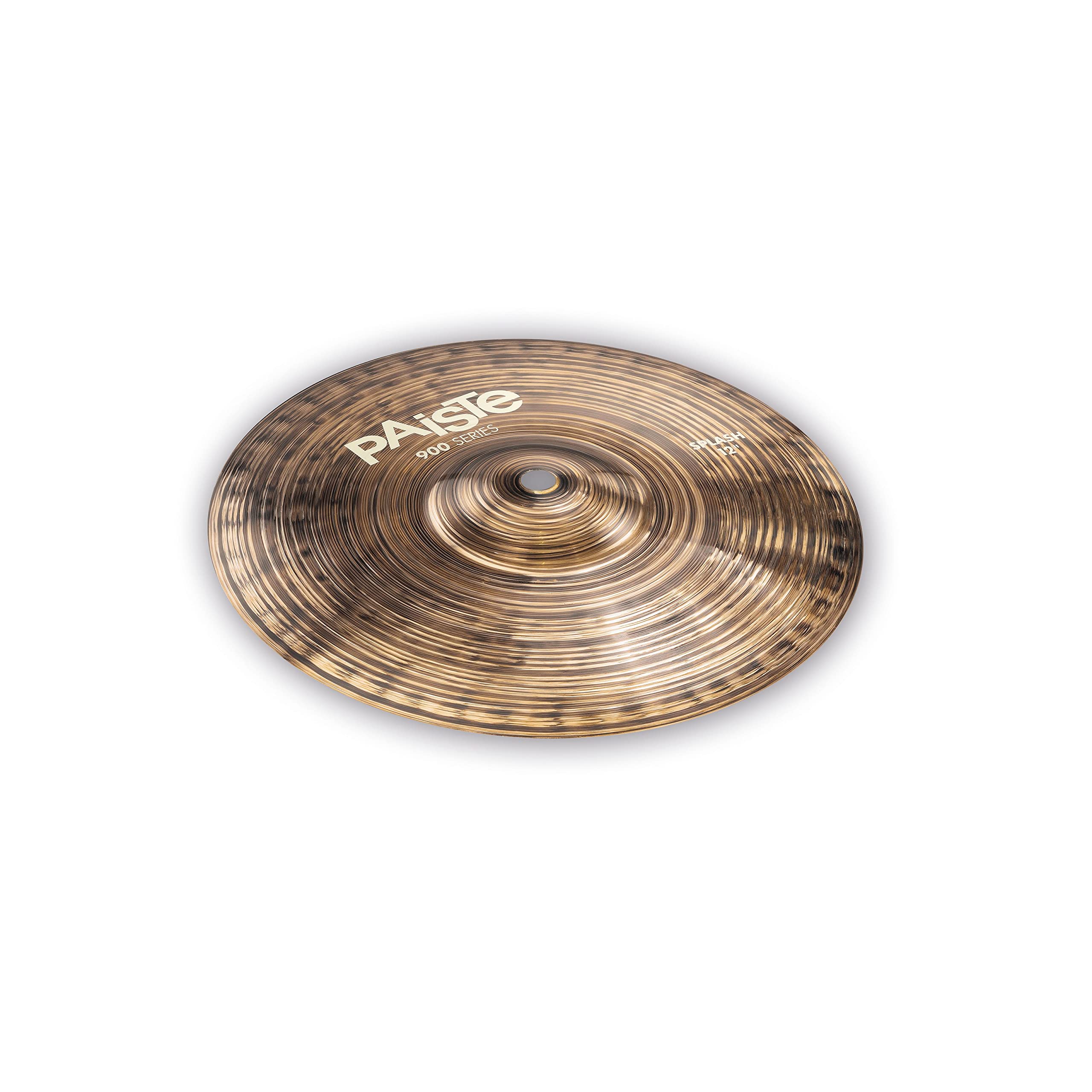 Paiste 12-Inch 900 Series Splash Cymbal - Professional Grade Brass Cymbal for Drum Kits, Jazz & Rock Music Performances - Perfect for Drummers, Studios & Live Gigs