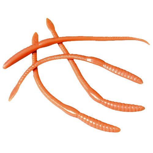 US Toy 1884 Worms - Pack of 12 Realistic Rubber Worms for Kids Pretend Play, Fishing Games & Science Experiments