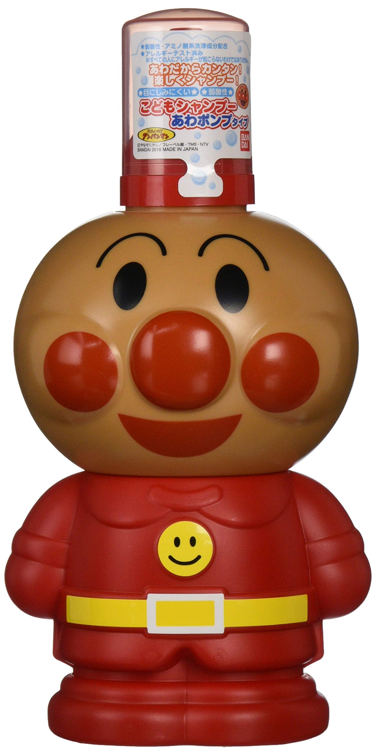 Anpanman Kids Shampoo with Bubble Pump - 250ml Japanese Import by Bandai | Gentle Baby Bath Time Fun for Toddlers & Children