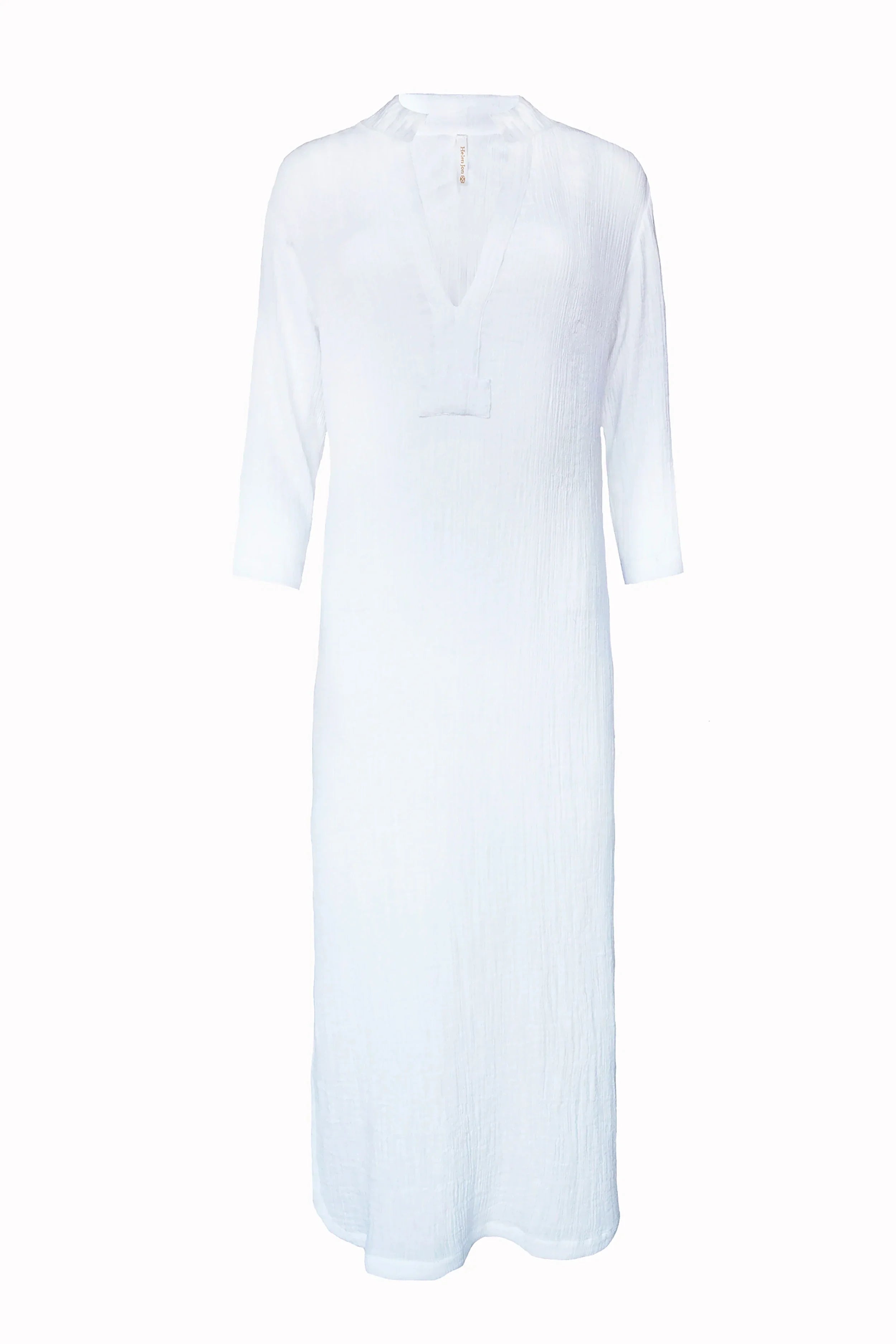 Brigid Tunic Women's Casual Loose Fit White Blouse Top - Perfect for Office Wear, Weekend Outfits & Summer Fashion