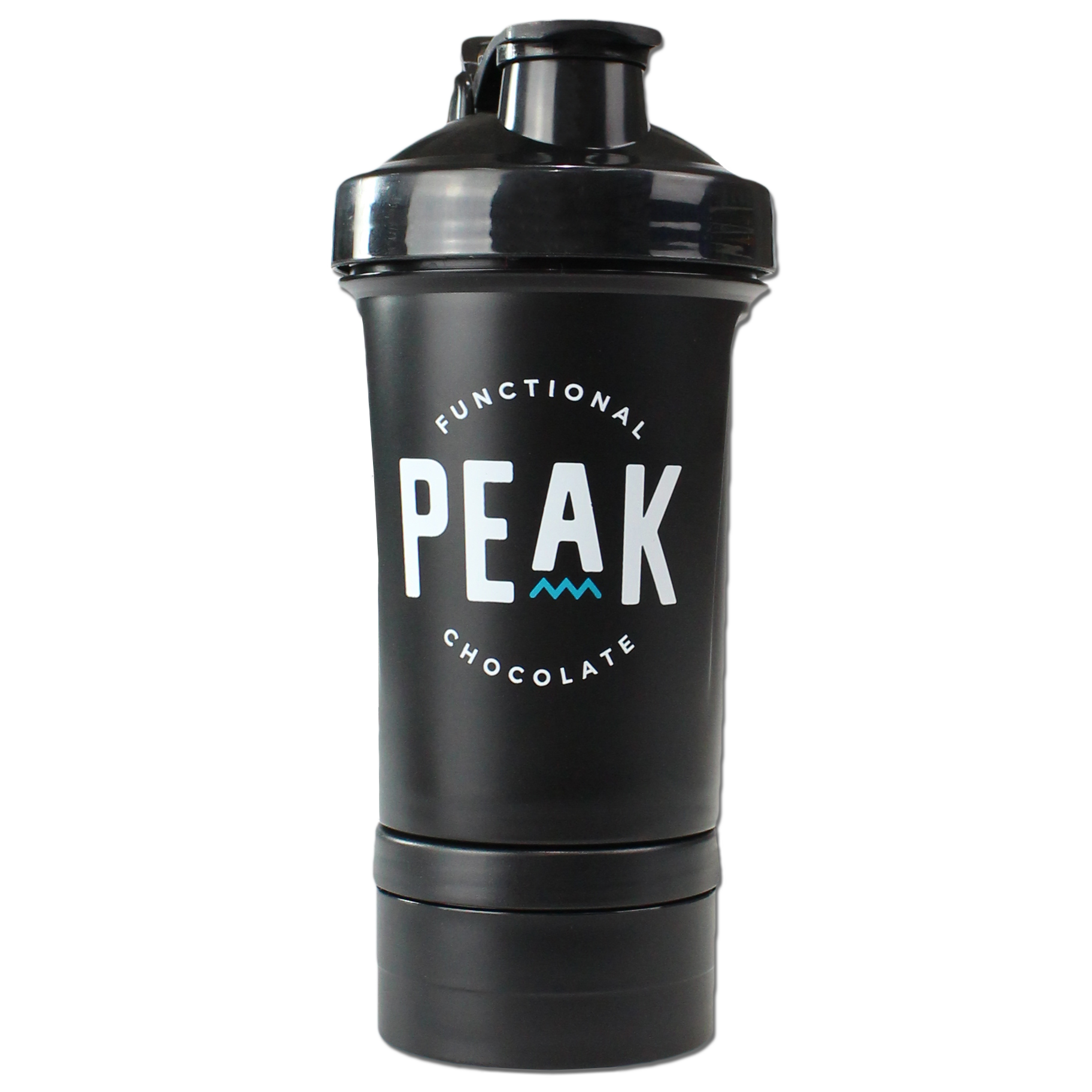 Peak Multi Shaker Bottle - 24oz Protein Shaker with Storage Lid & Mixing Ball - Perfect for Gym, Workouts & Meal Prep