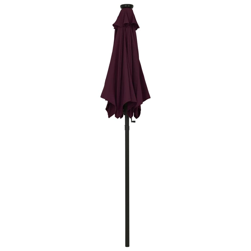 12 LED Solar Patio Umbrella with Crank & Tilt - 78.7