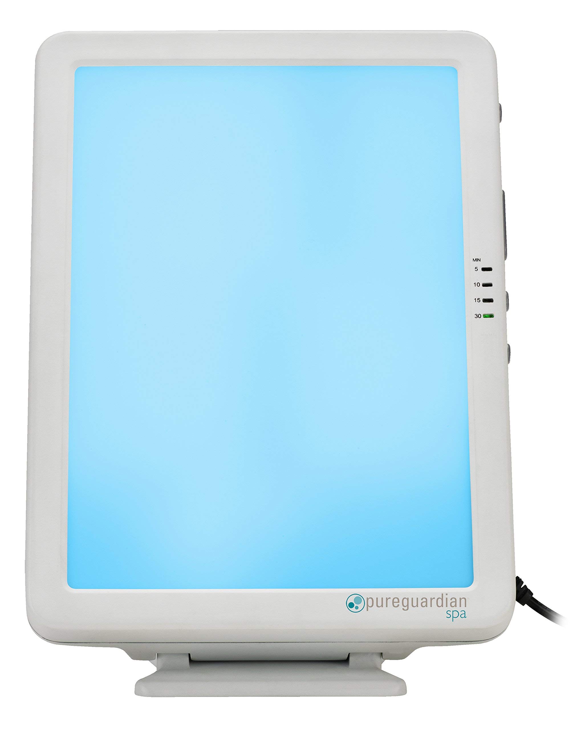 PureGuardian 10,000 LUX Full Spectrum Light Therapy Lamp - Adjustable Blue/White Light Intensity with Timer - SAD Treatment, Vitamin D Boost & Energy Enhancement - Perfect for Home Office, Reading & Relaxation