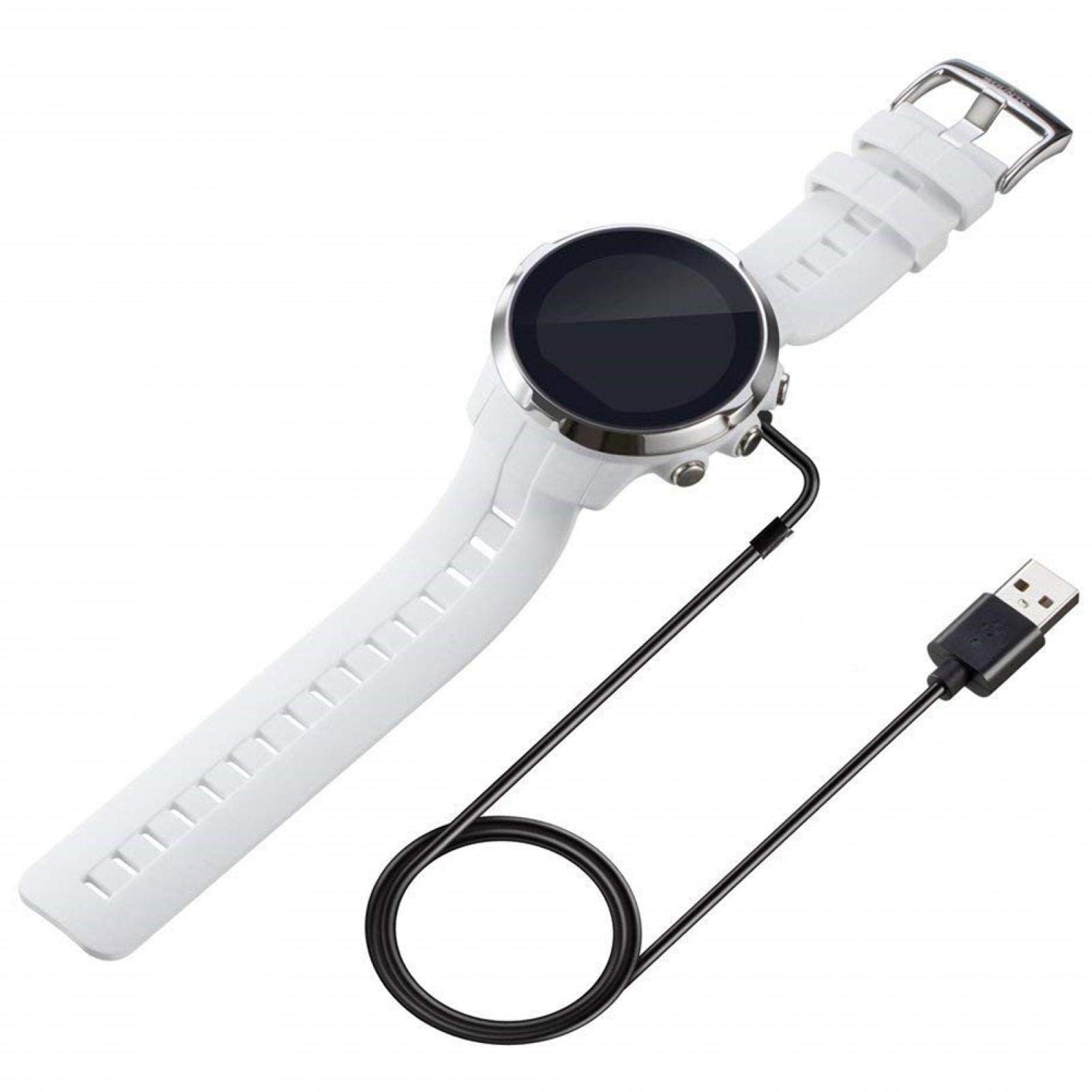 1M Fast Charging USB Cable for SUUNTO 9 Baro & SUUNTO 4 Black Smartwatches - High-Speed Data Clip Charger with Bottom Slot Design - Perfect for Travel, Workouts & Outdoor Adventures