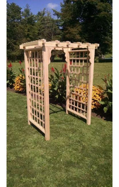 Amish Handcrafted Pine Lexington Arbor Bench - Solid Wood Outdoor Garden Bench for Patio, Porch, and Backyard Relaxation
