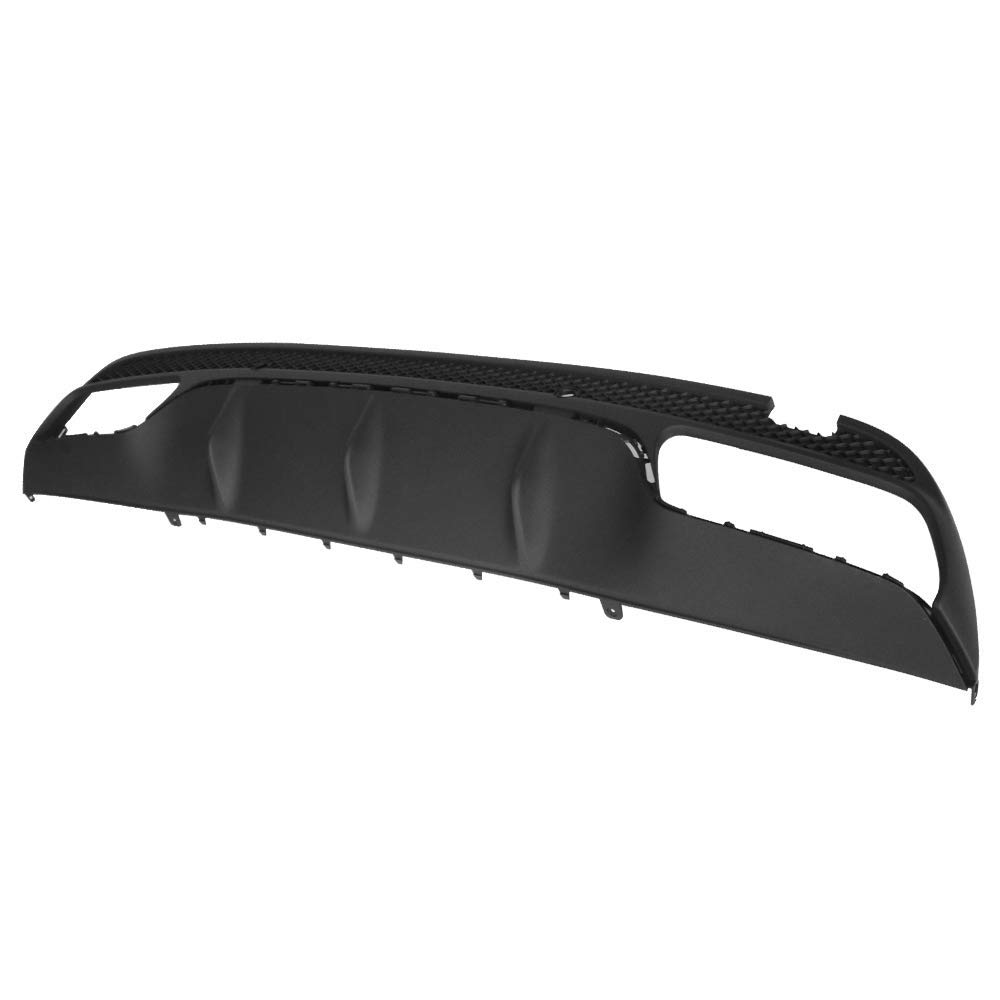 IKON MOTORSPORTS Rear Bumper Diffuser for 2015-2018 Mercedes W205 C63 AMG - Carbon Fiber Lower Valance Cover with Exhaust Tip - Enhances Aerodynamics & Sporty Look (Perfect for Car Enthusiasts & Performance Upgrades)