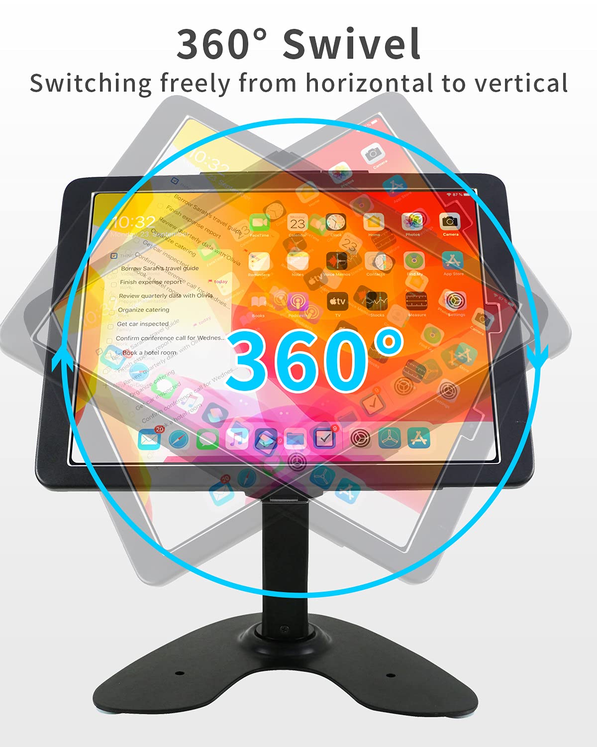 Wall Mount Anti-Theft Security Kiosk Stand for iPad Pro 12.9