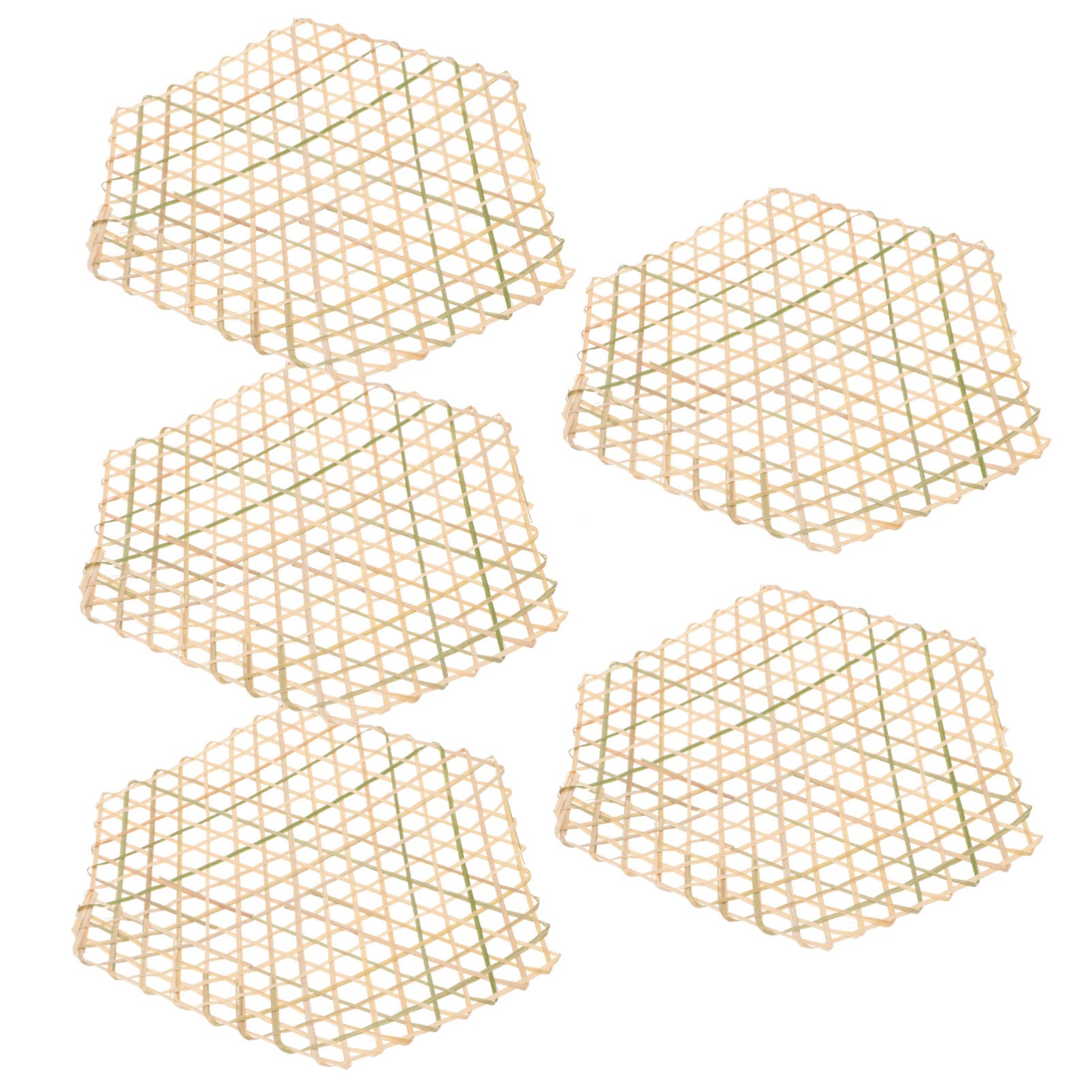 **Cabilock 5-Piece Wooden Steamer Liners Set – Non-Stick Mesh Mats for Dumplings, Baking & Pastry (24x20cm) – Eco-Friendly Kitchen Gadget & Decorative Place Mats – Perfect for Steaming, Serving & Home Decor**