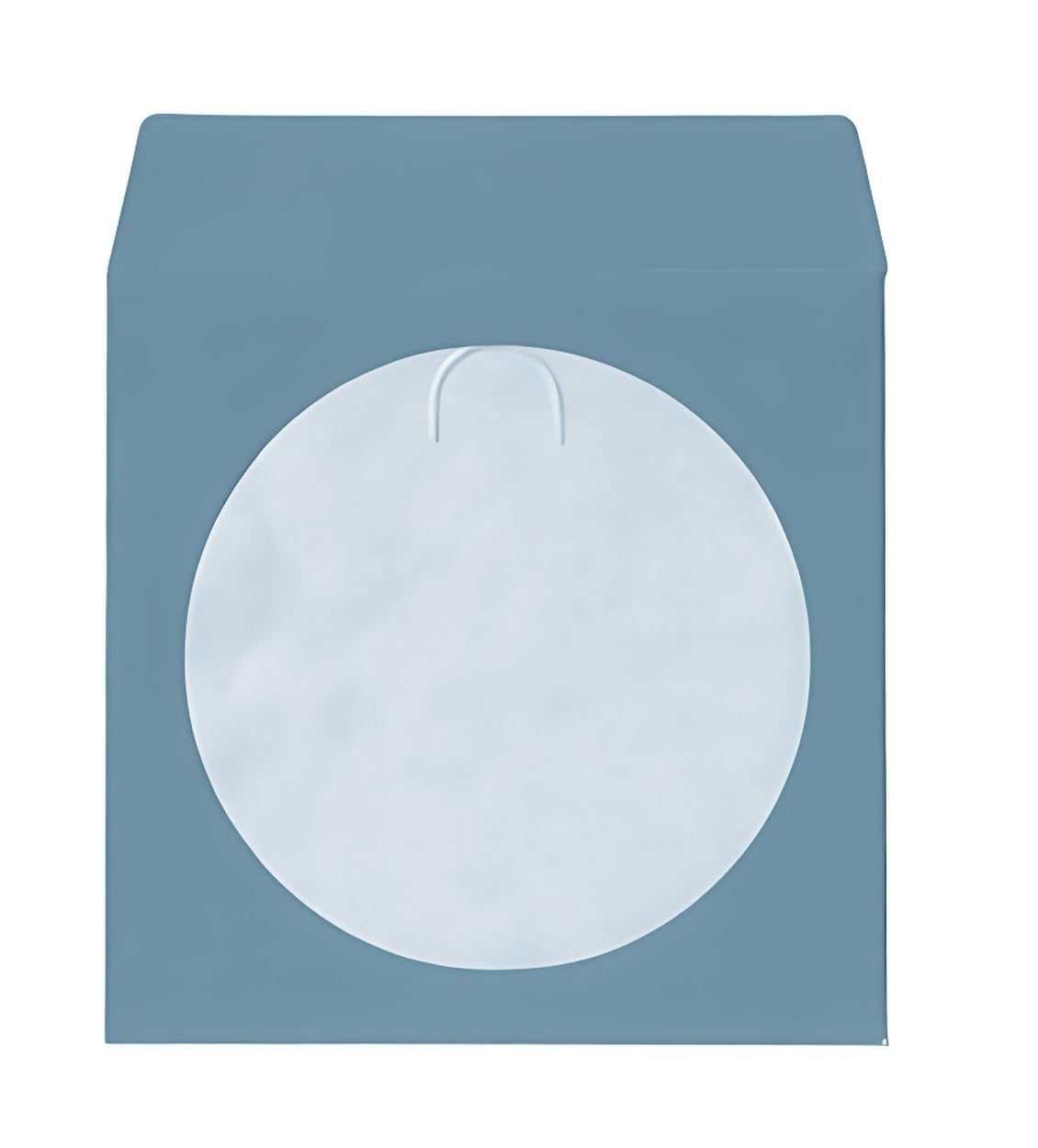 100 Blue Paper CD Sleeves with Window & Flap - Protective Storage for Music Albums, DVDs & Media - Perfect for Home Organization, Music Collections & Professional Archiving