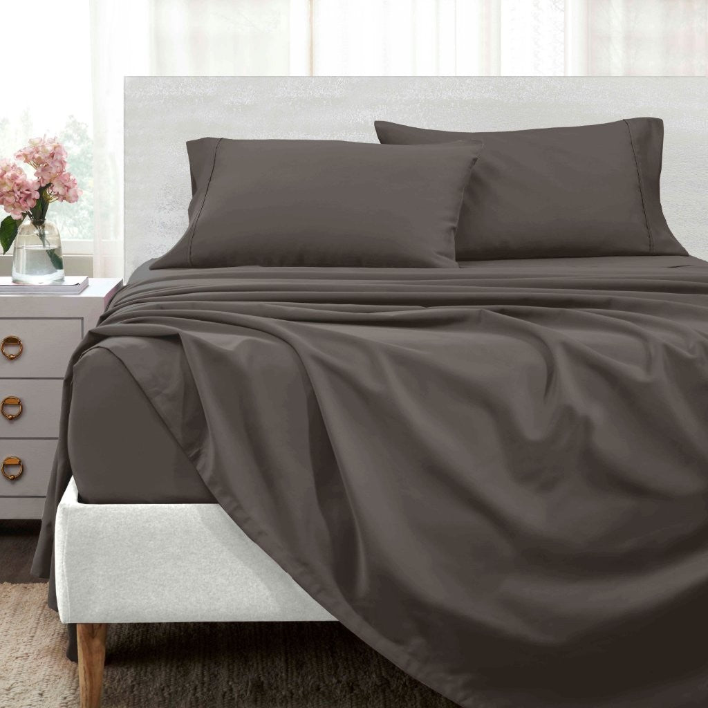 Premium 1400-1500 Thread Count Cotton Blend Deep Pocket Bed Sheet Set - Ultra Soft & Breathable for a Comfortable Sleep - Perfect for Master Bedroom, Guest Room & Dorm