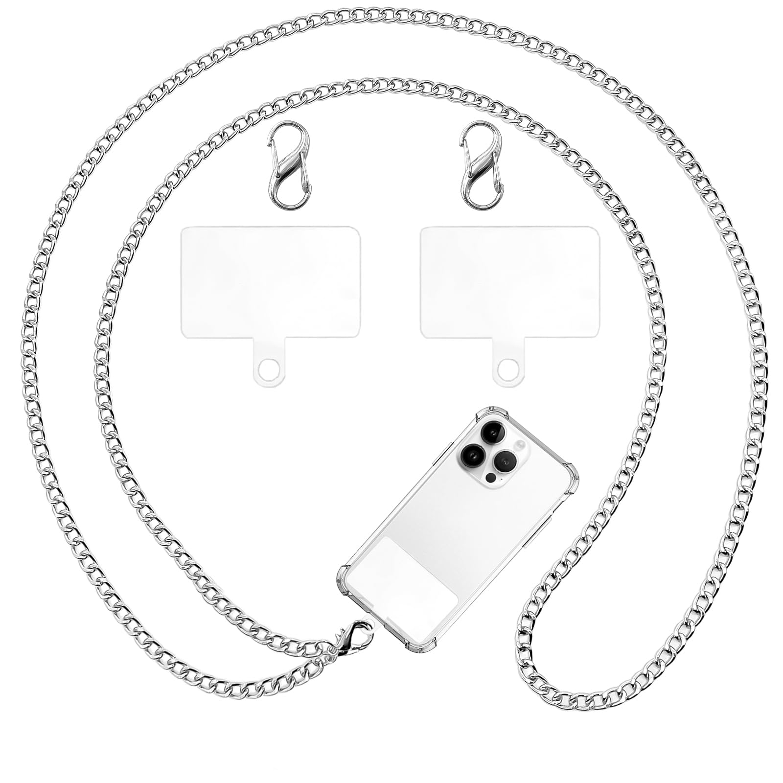 BERITNI Metal Phone Lanyard - Universal Crossbody Strap for iPhone & Smartphones - Perfect for Travel & Events
