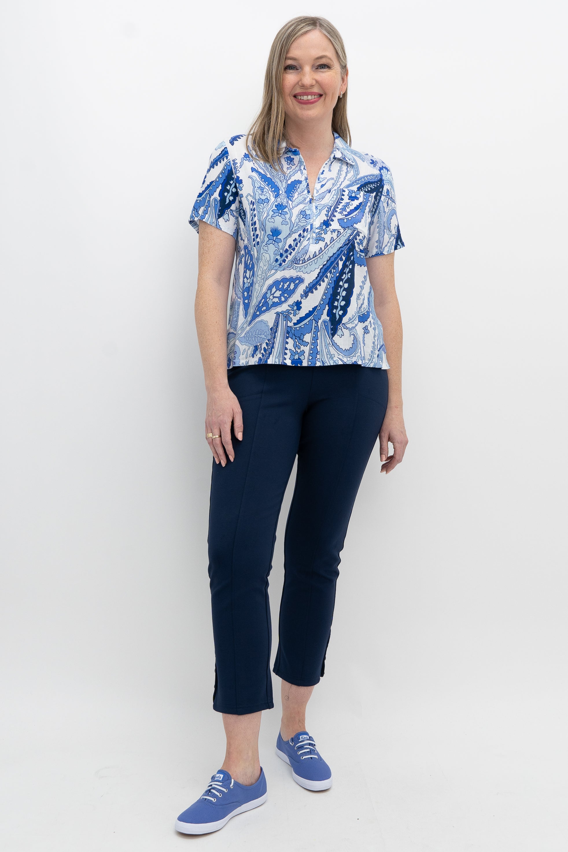 Radiant Linen Bamboo Top for Women - Breathable & Comfortable Summer Blouse for Casual Outings & Beach Wear