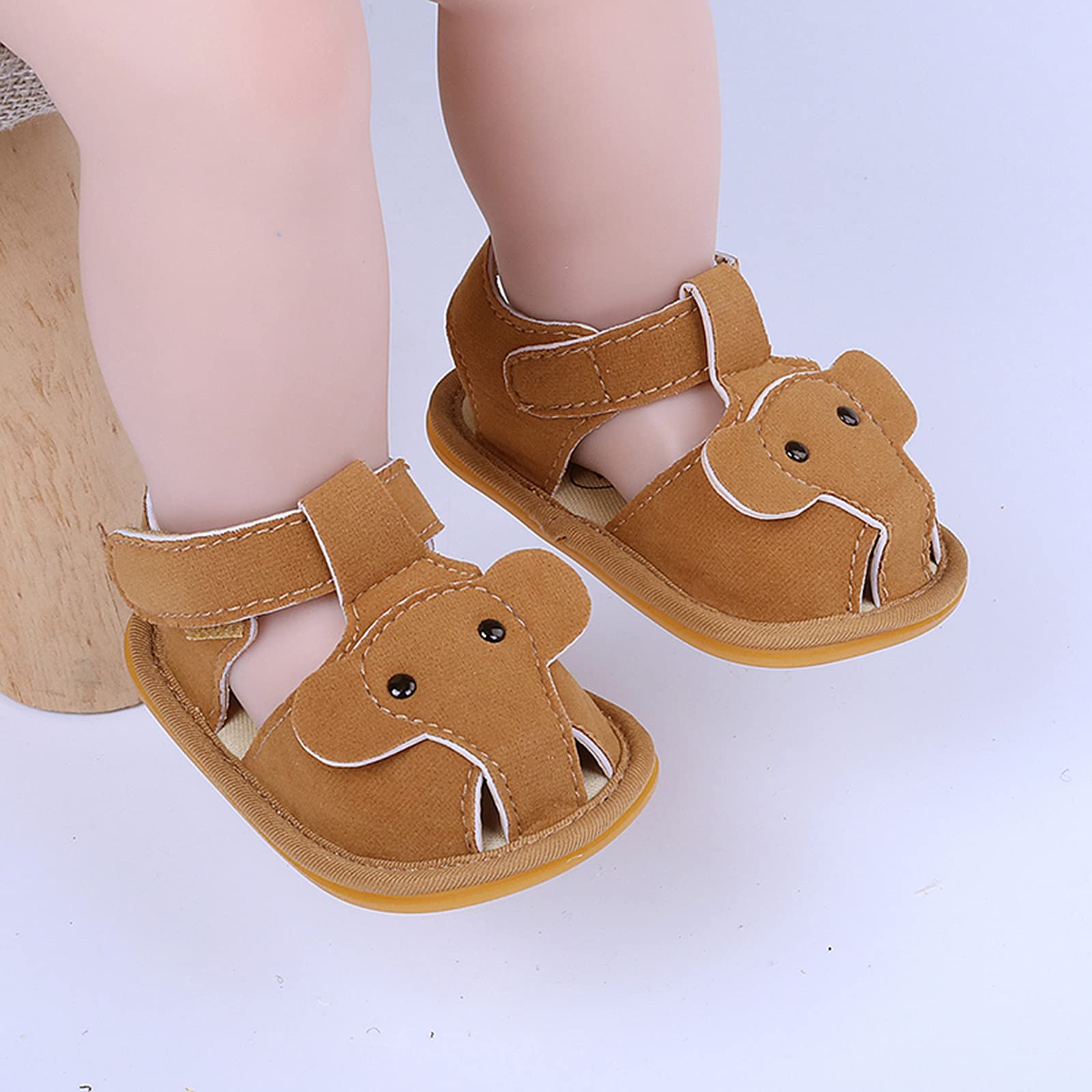 Toddler Girls Sandals - Cute Elephant Design Beach Shoes for Baby Girls | Summer Prewalker Sandals for Outdoor Play & Walking