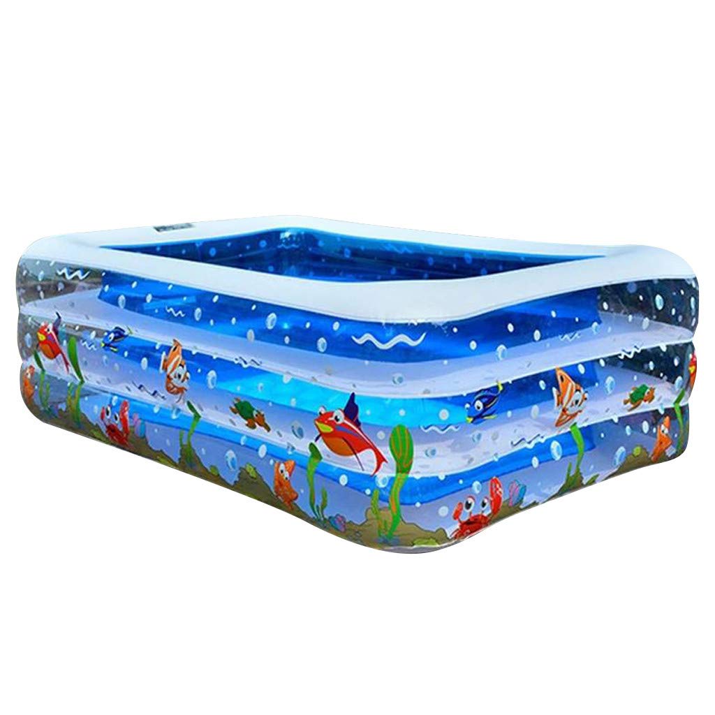 **RiamxwR Inflatable Kids Swimming Pool - Blue Summer Water Play Tub for Children, Outdoor & Indoor Bath Fun, Durable Plastic Baby Pool for Backyard, Beach, and Garden Use**
