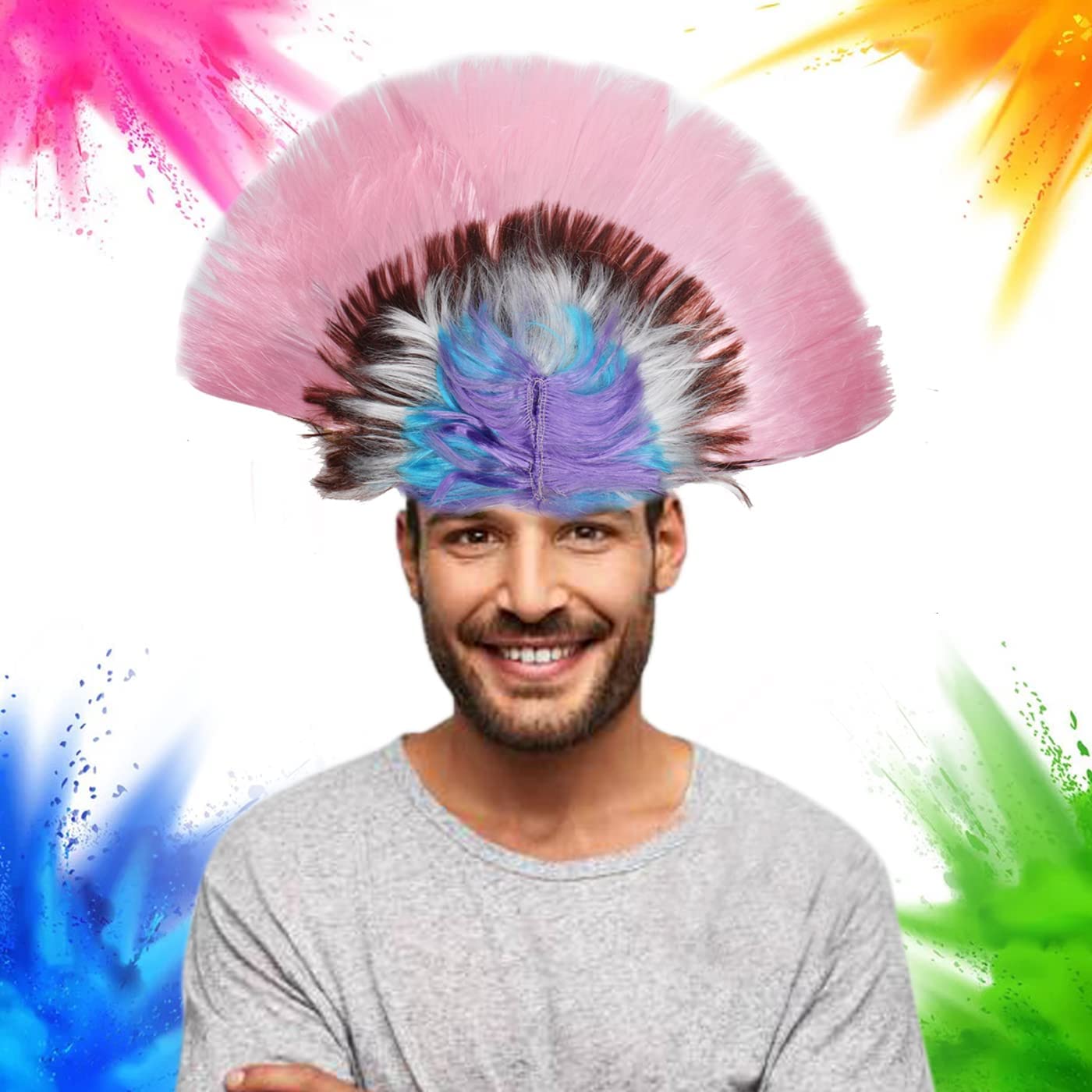 Funny Hen Shaped Party Ponytail Wig - Long Artificial Hair Costume Wig for Fancy Dress, Halloween, Birthday & Theme Parties - Great for Kids & Adults (Pack of 1) - Perfect for Costume Parties, Cosplay Events, and Funny Photo Shoots