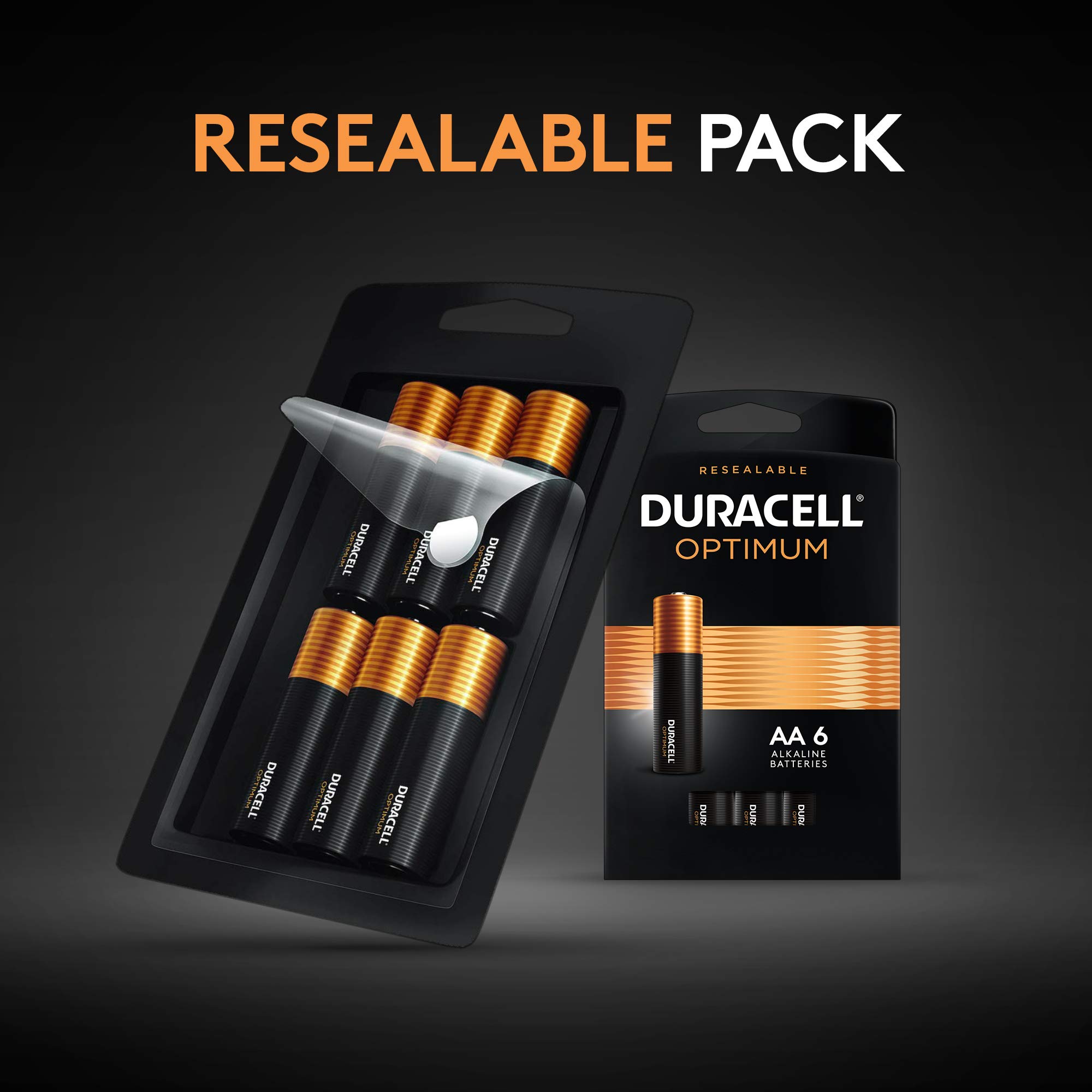 Duracell Optimum AA & AAA Alkaline Batteries 4-Pack | Long-Lasting Double A & Triple A Batteries for High-Drain Devices | Perfect for Cameras, Toys, Remote Controls & Electronics
