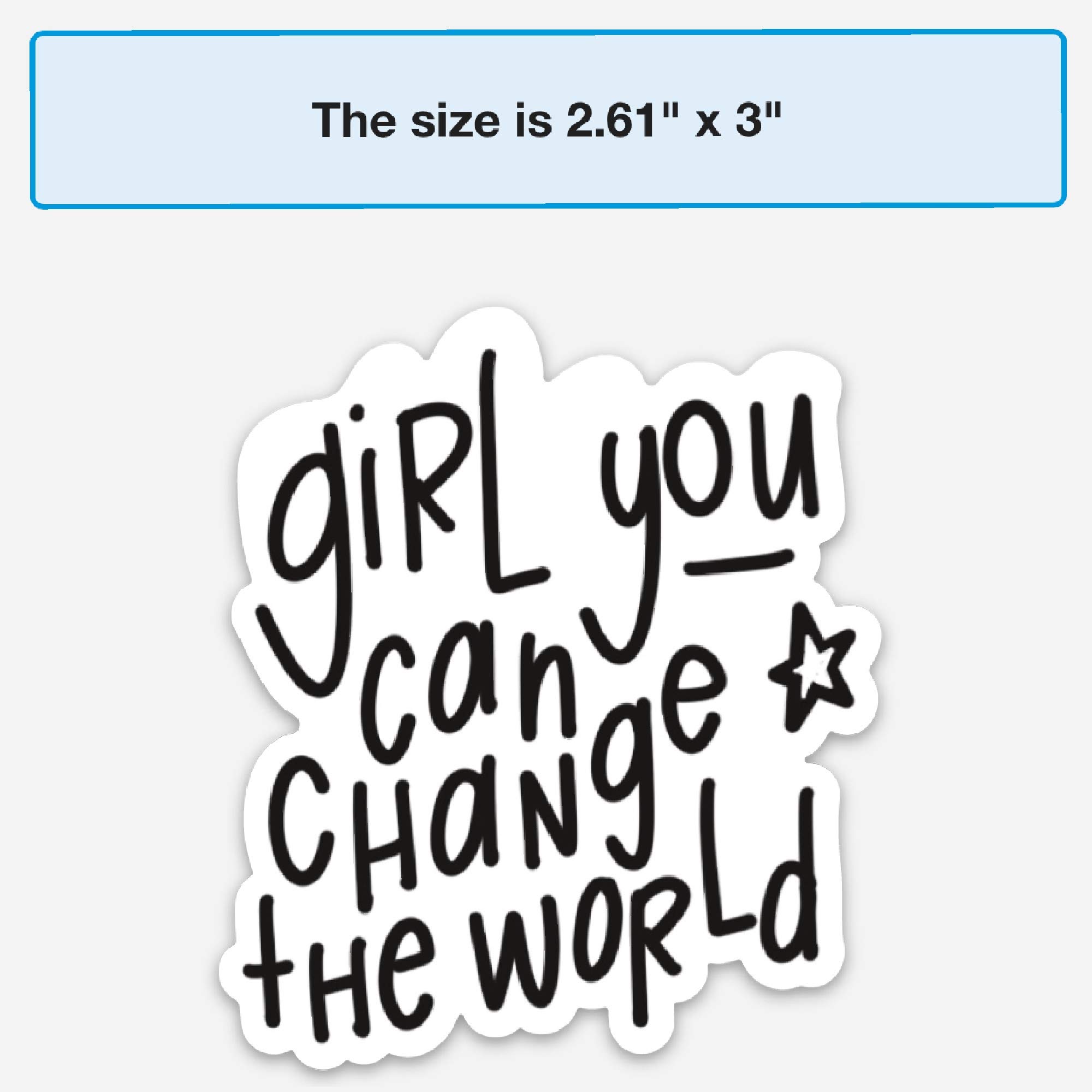 Empowering Mental Health Stickers for Girls - Change the World
