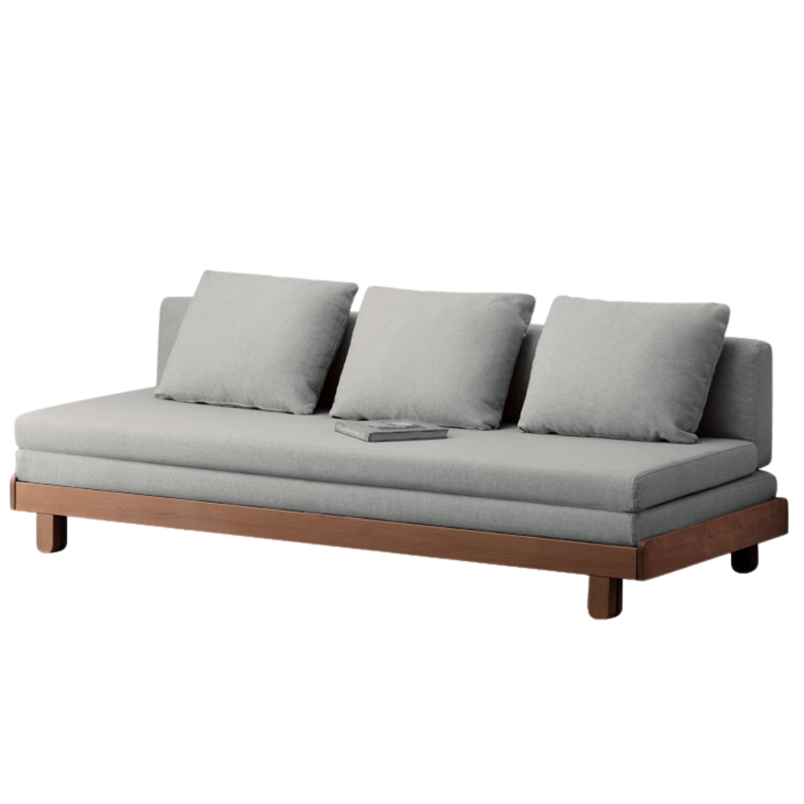Solid Oak & Beech Wood Sofa Bed - Convertible Sleeper Sofa for Small Spaces, Guest Room & Living Room Furniture - Durable & Stylish Modern Design