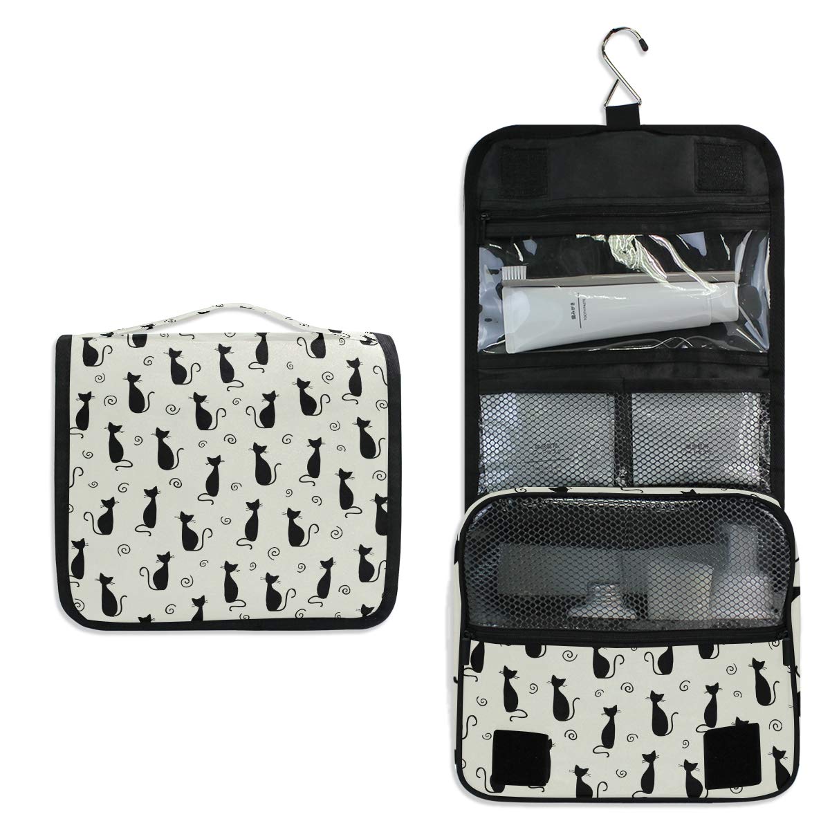MOYYO Travel Hanging Toiletry Bag for Women - Waterproof Cosmetic Makeup Organizer with Hooks, Portable Shower Bag for Bathroom & Travel Accessories | Perfect for Vacation, Gym, Camping & Daily Use