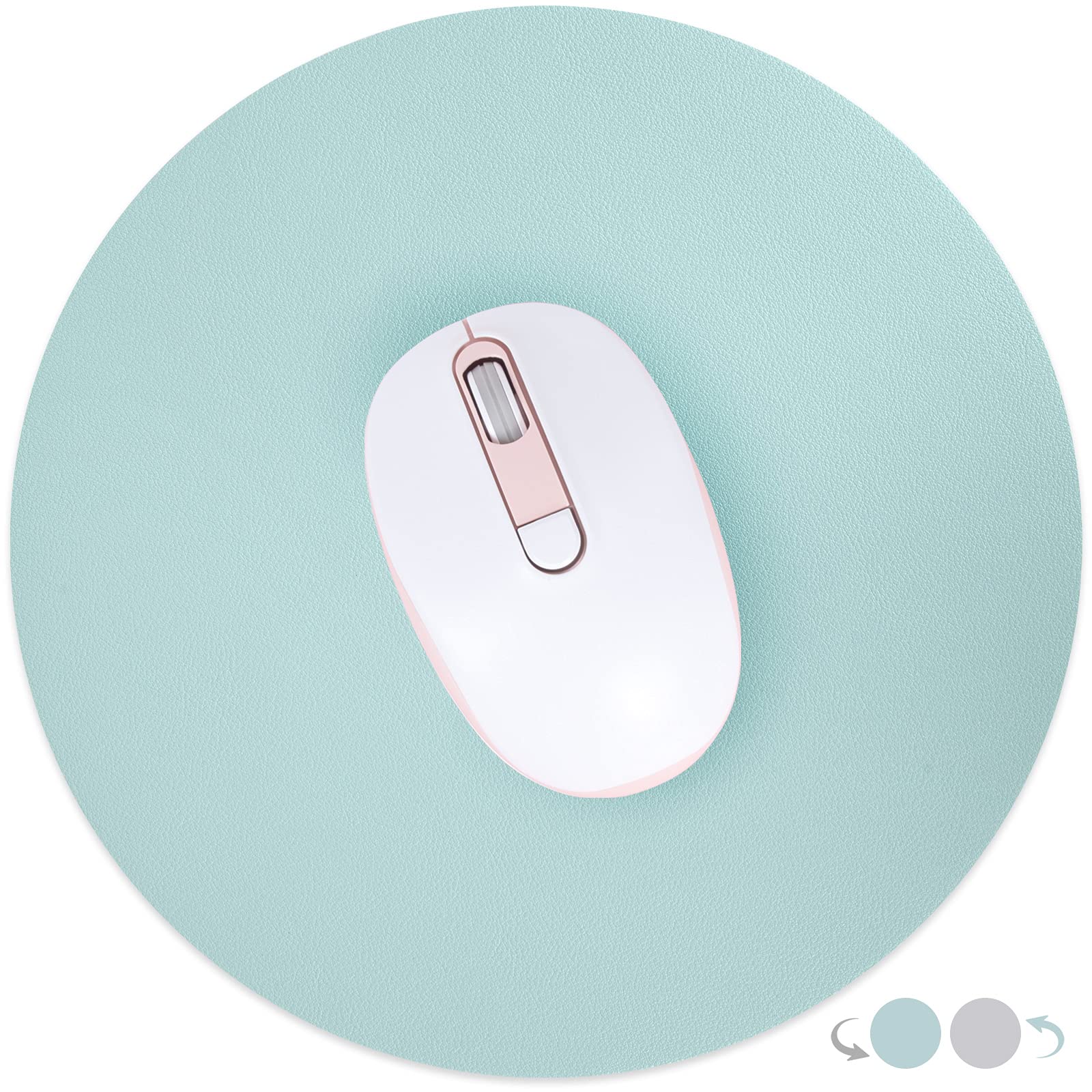 Premium Double-Sided PU Leather Mouse Pad - 8.7