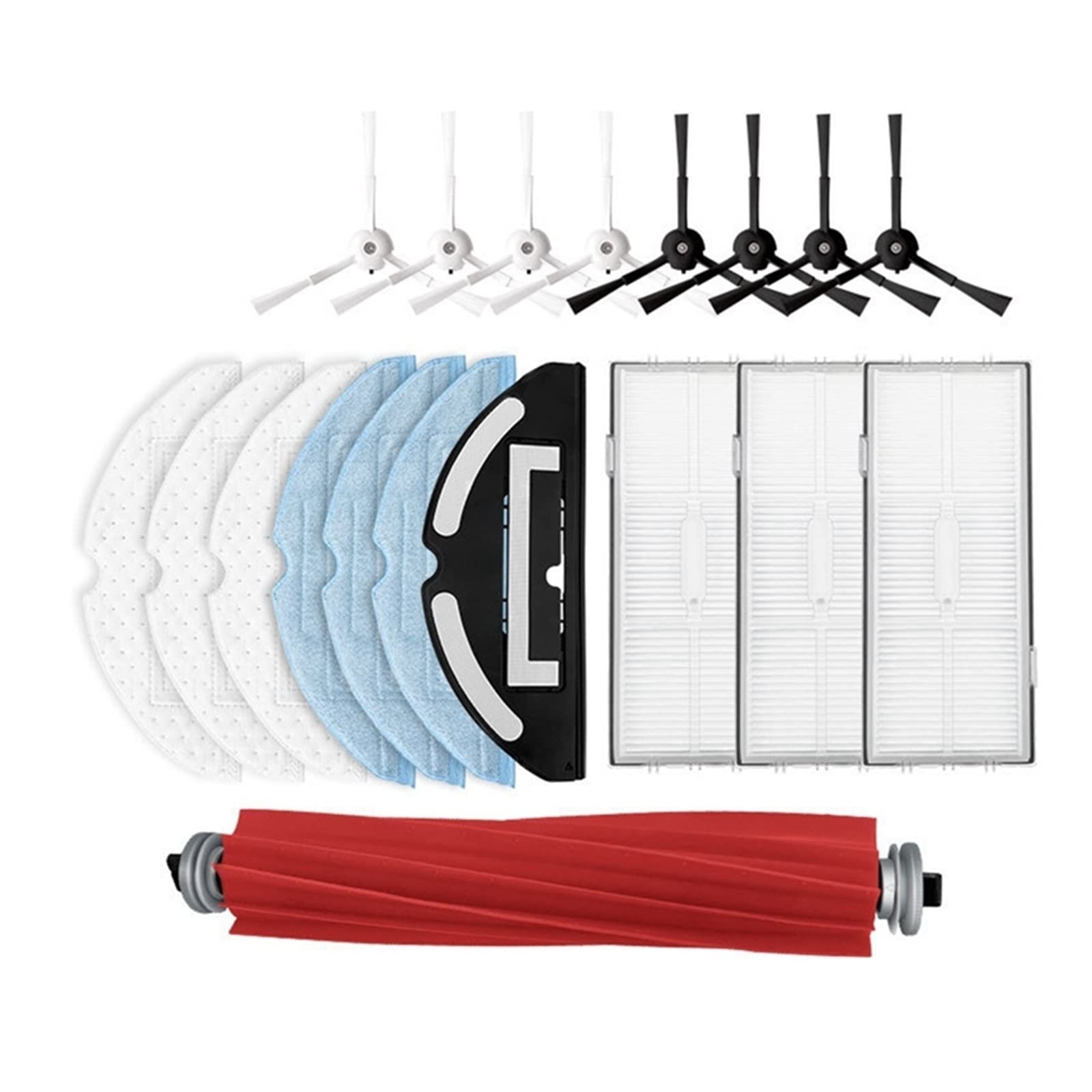 REIOO Replacement Parts for Xiaomi Roborock G10/G10S/G10S PRO - Main Brush, Side Brush, HEPA Filter & Mop Cover - Vacuum Cleaner Accessories Kit for Home & Kitchen Cleaning (Multi-Color) - Perfect for Regular Maintenance and Deep Cleaning of Hardwood Floors & Carpets