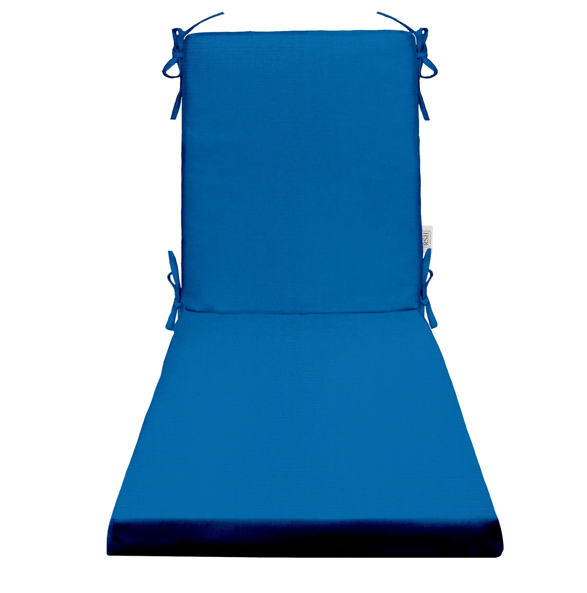 Sunbrella Canvas Blues 2 Foam Chaise Lounge Chair Cushion - Waterproof Outdoor Patio Furniture Cushion for Poolside, Deck, and Garden Relaxation