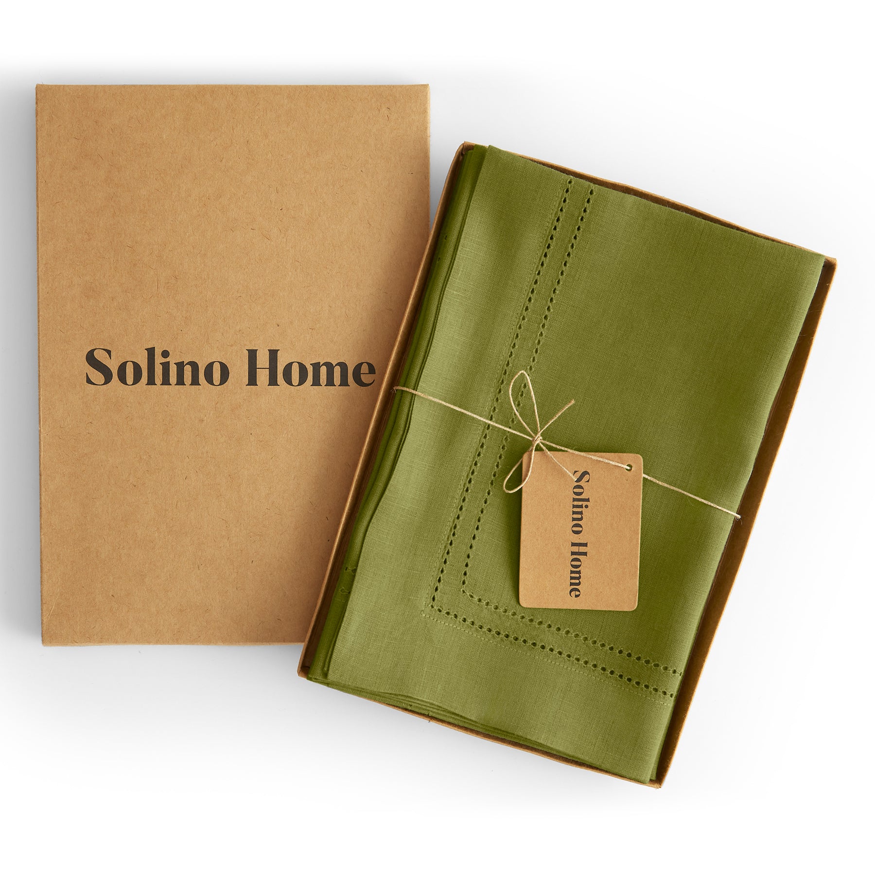 Premium Linen Double Hemstitch Napkins Set of 4 - Elegant Dinner Table Decor for Formal Dining & Special Occasions